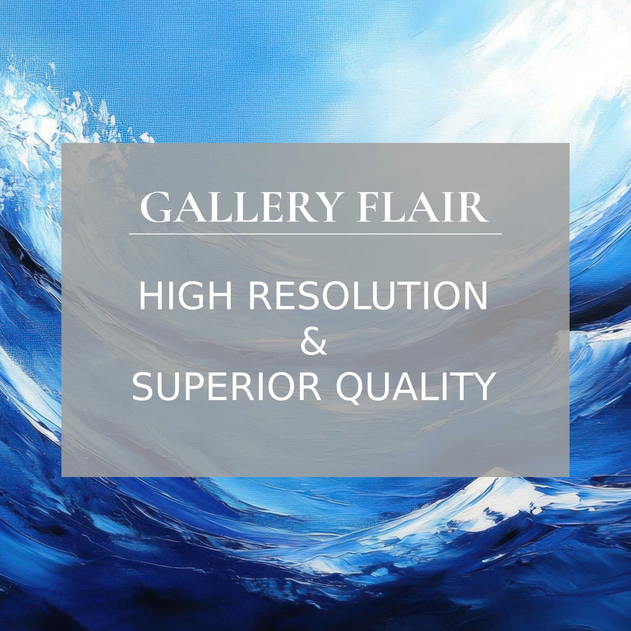 Modern printable art featuring a radiant ocean wave in rich blues, elevating luxe interiors with refined high-resolution detail