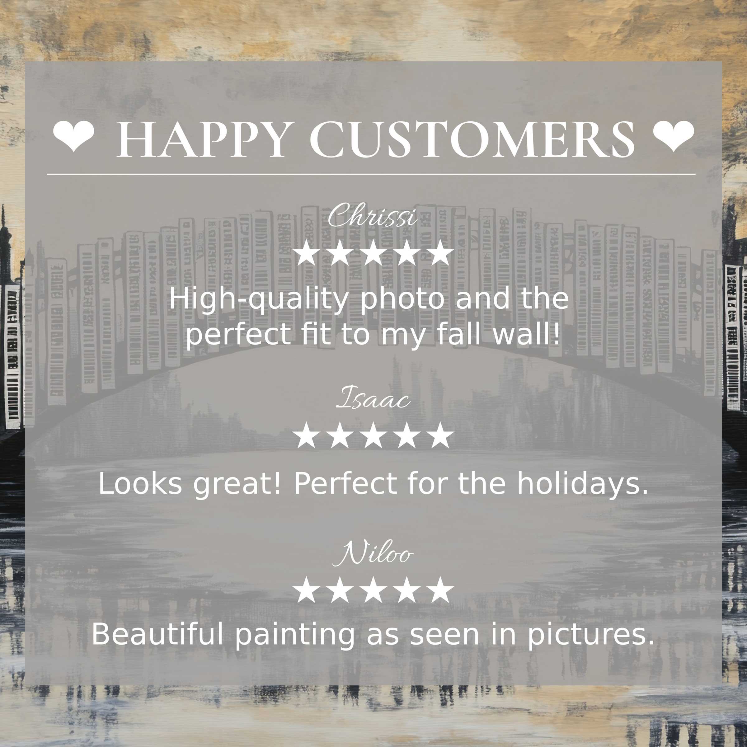 Street art for Frame TV with abstract neutral tones, showcasing happy customer reviews and refined, elegant style