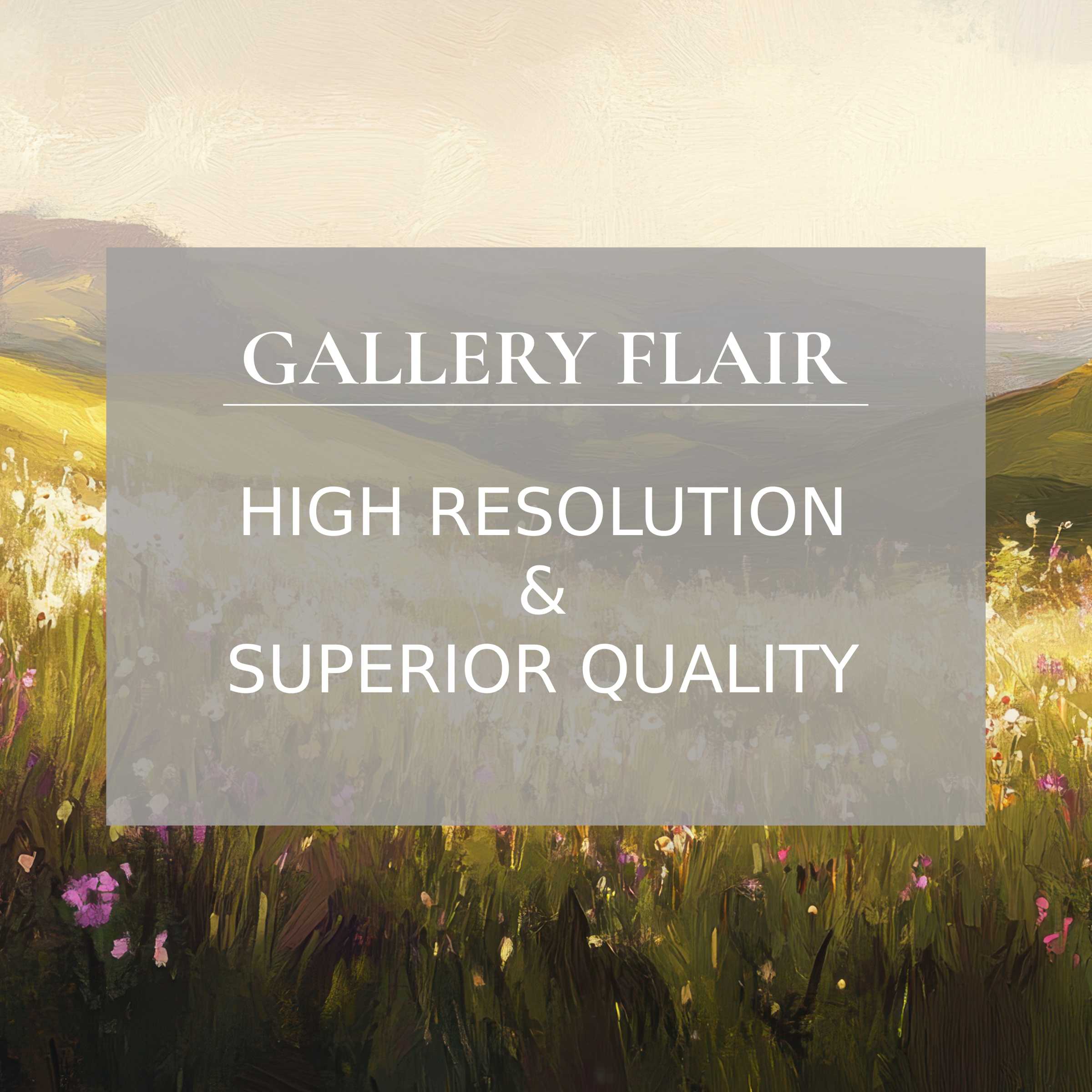 Elegant impressionist meadow landscape Frame TV picture with vivid colors and exceptional visual clarity