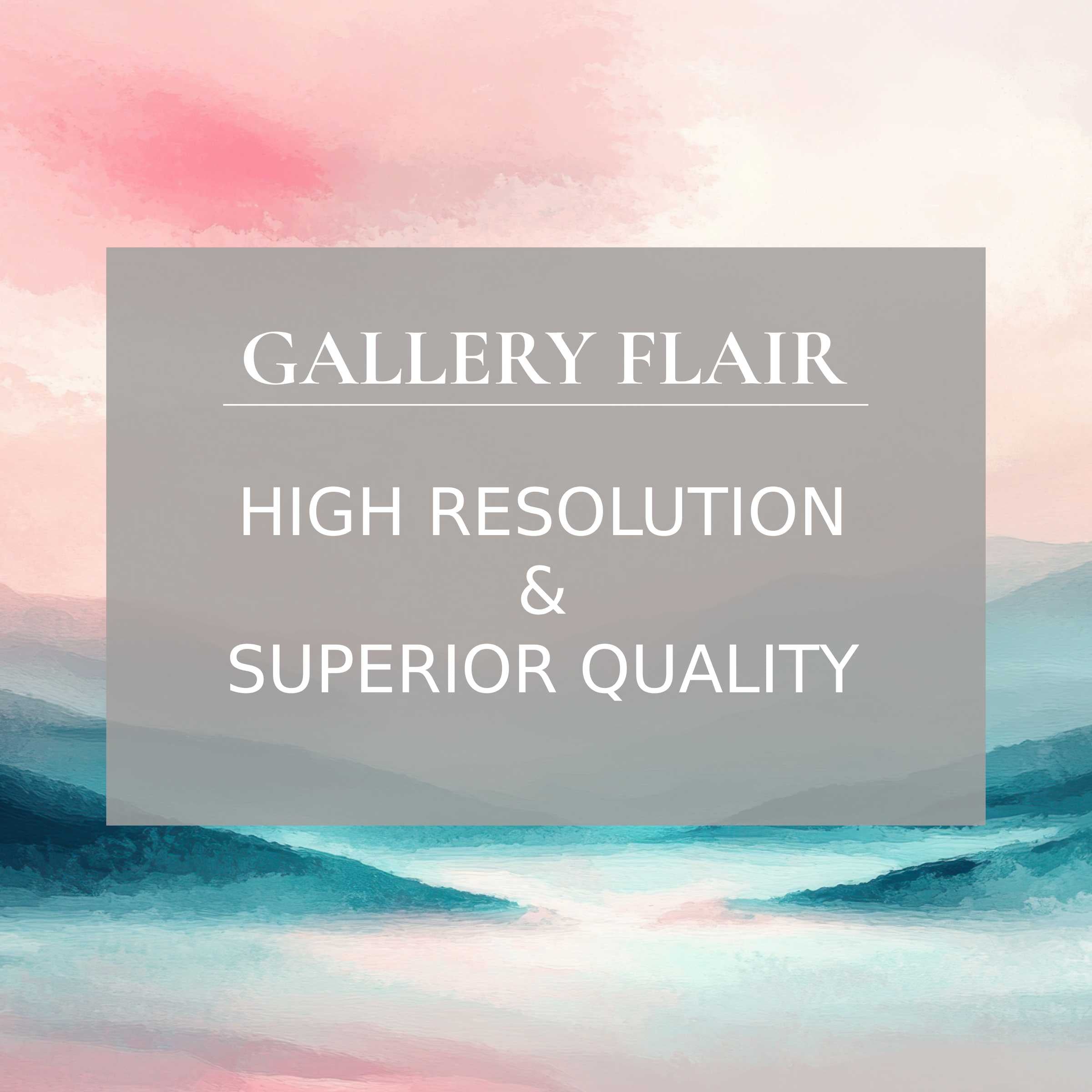 Modern printable art featuring a serene pastel landscape with radiant pinks and blues, elevating stylish interiors with refined, high-resolution detail