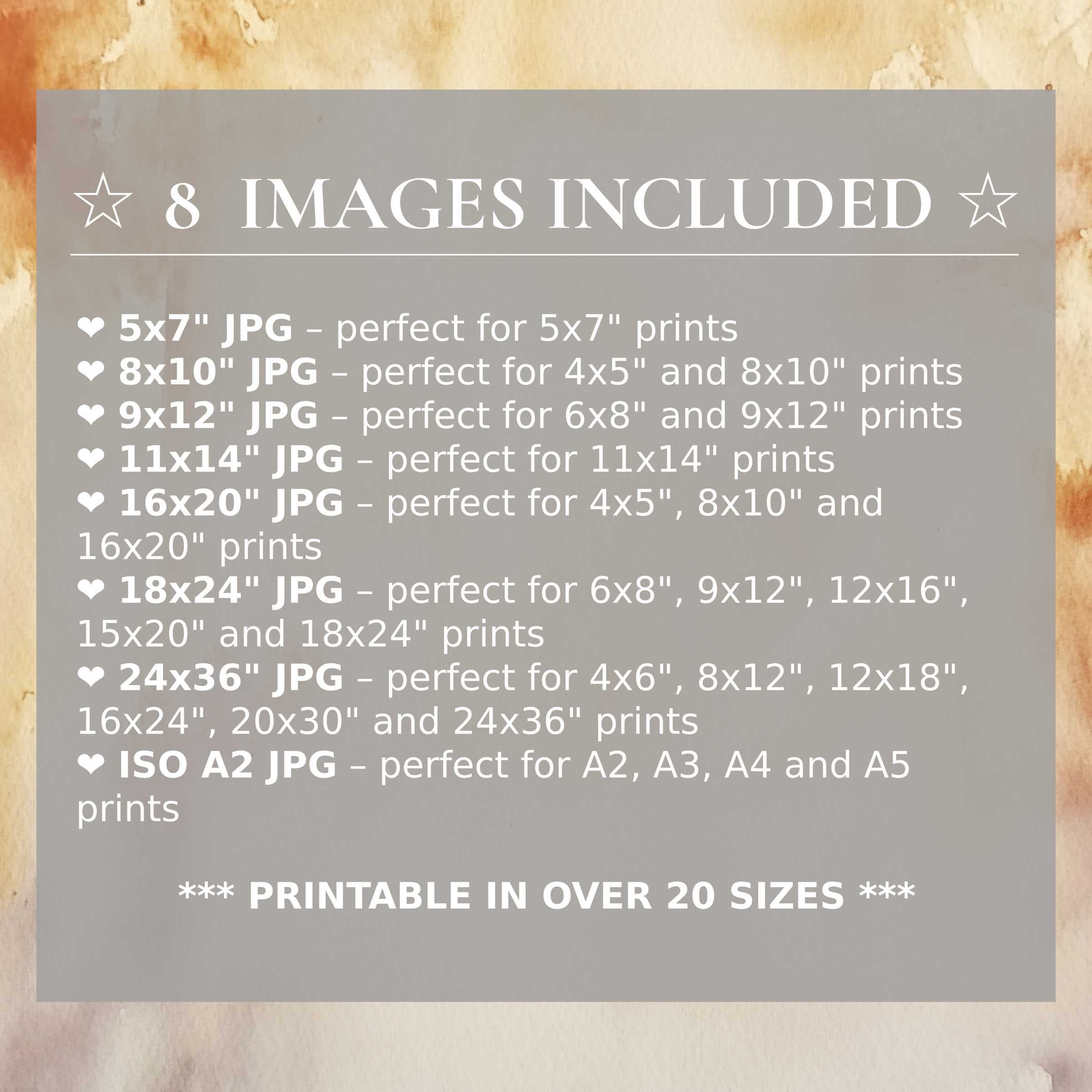 Radiant fall digital print featuring warm amber and soft beige hues, available in 8 high-quality sizes included to effortlessly elevate modern interiors with versatile, timeless style
