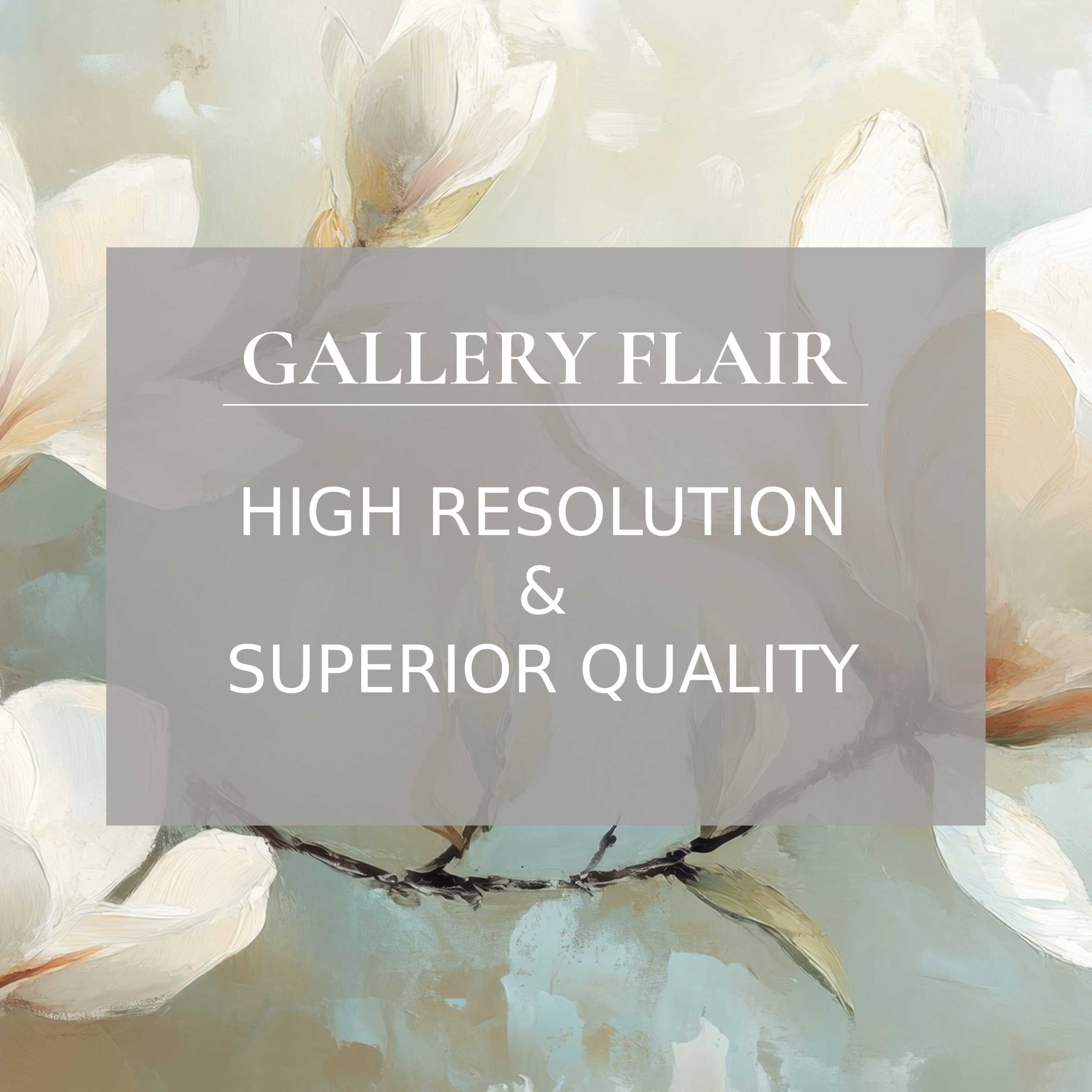 Elegant floral oil painting in soft hues with exquisite detail; tree Frame TV picture showcasing refined resolution and clarity