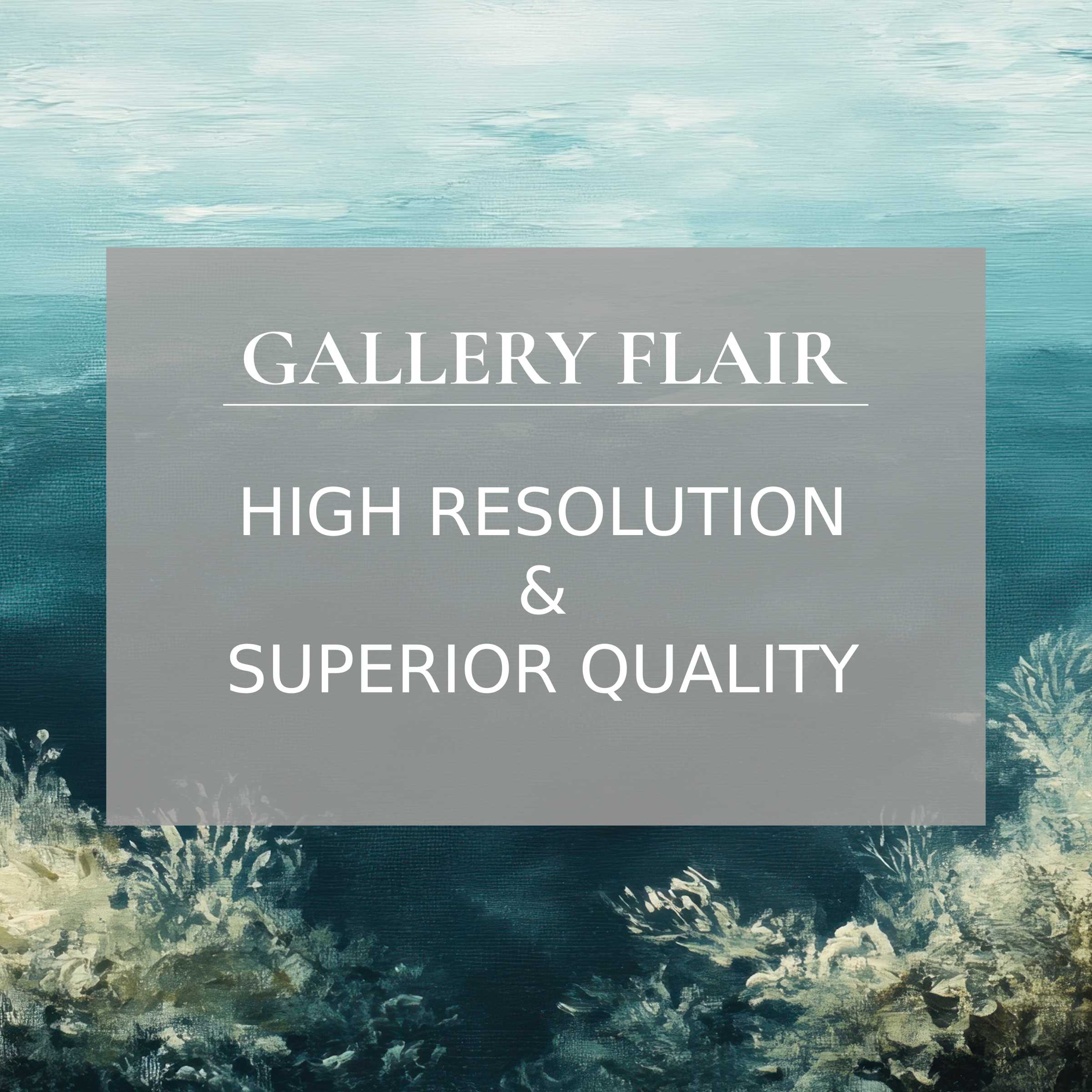 Elegant high-resolution beach Frame TV picture with refined blues and soft brushstrokes, perfect for modern home decor