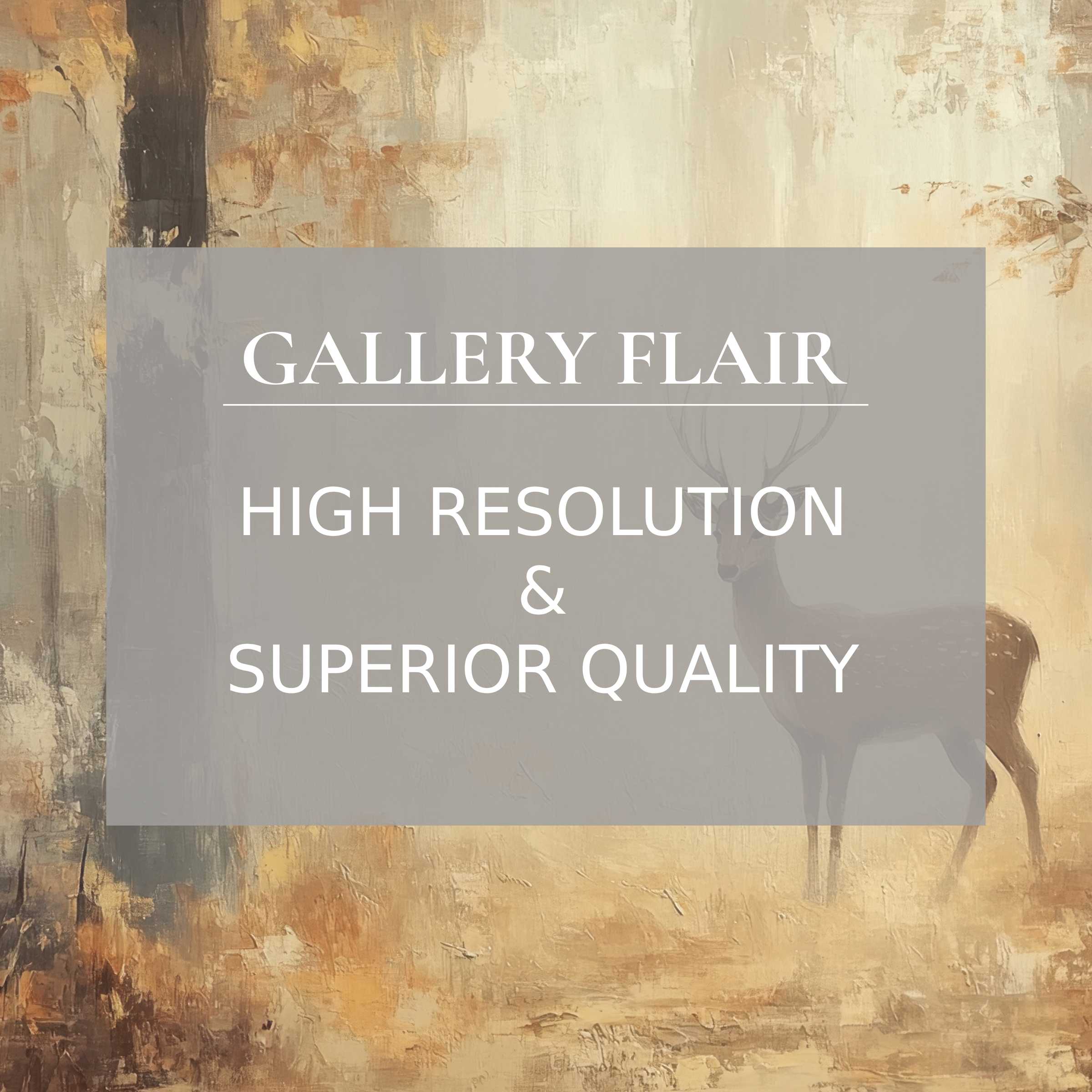 Mist-kissed fall printable art featuring a serene stag in golden hues, elevating modern interiors with refined, high-resolution detail