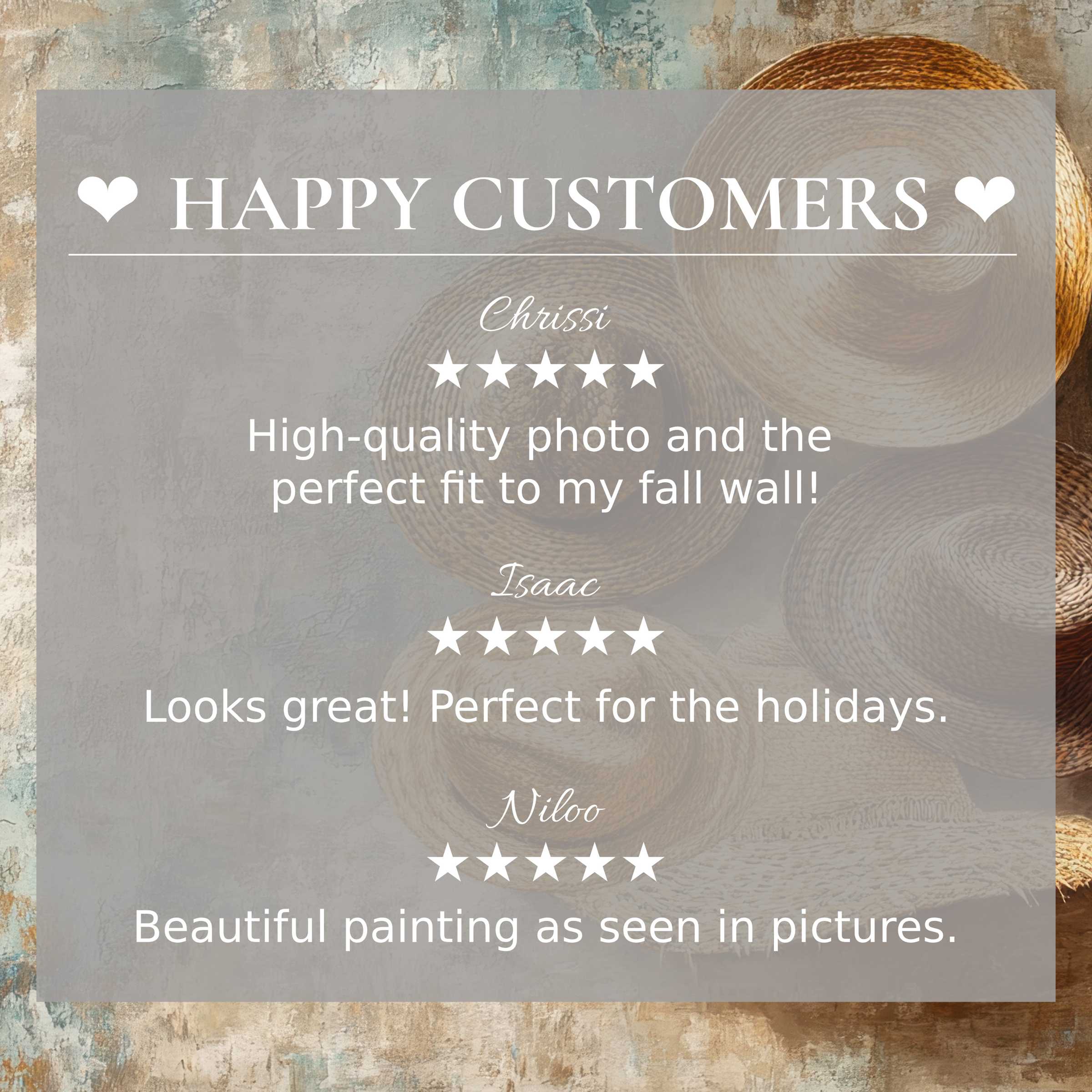 Boho art for Frame TV with abstract warm hues; happy customer reviews build trust in its elegant aesthetic