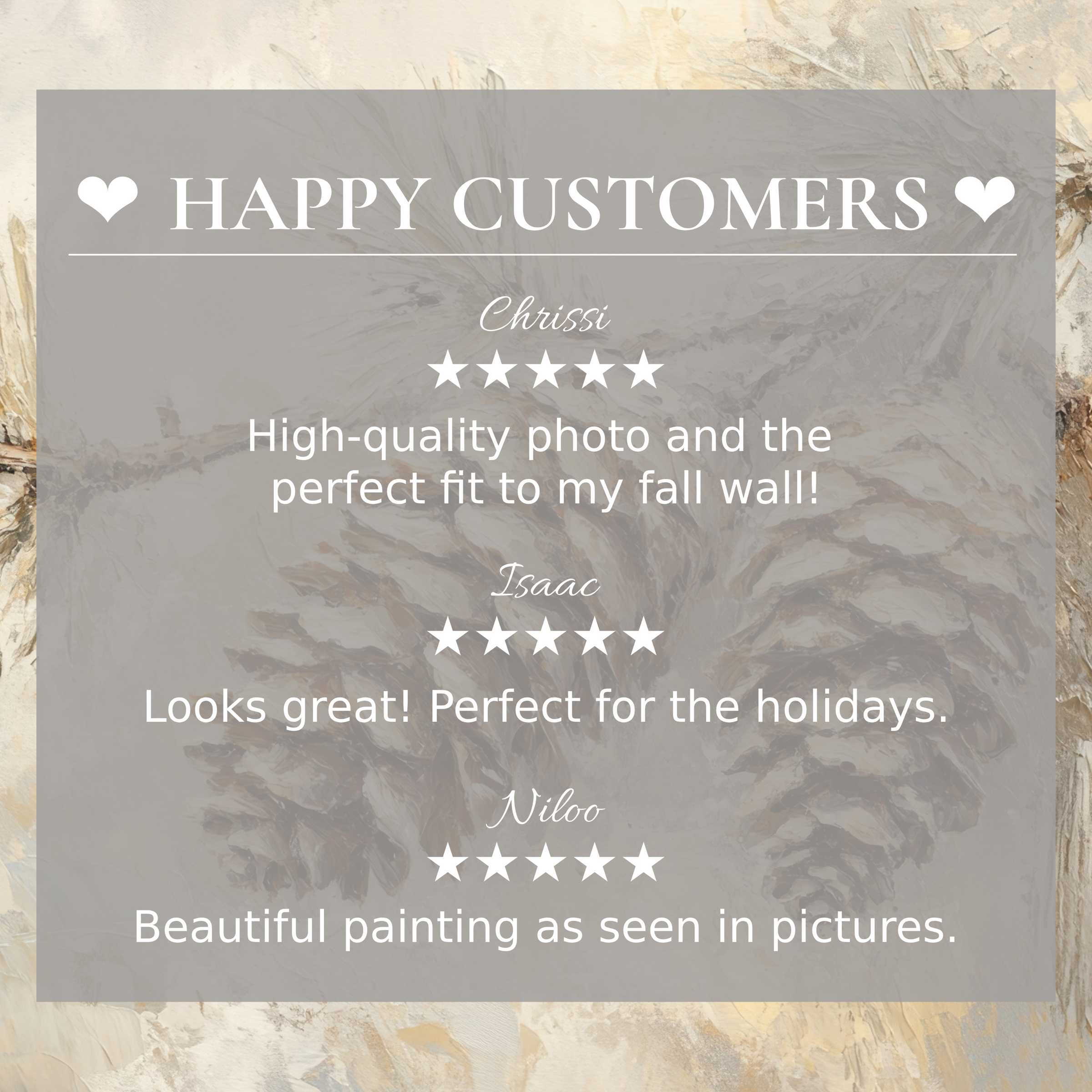 Elegant trees art for Frame TV with abstract sunset hues and happy customer reviews building trust and style appeal