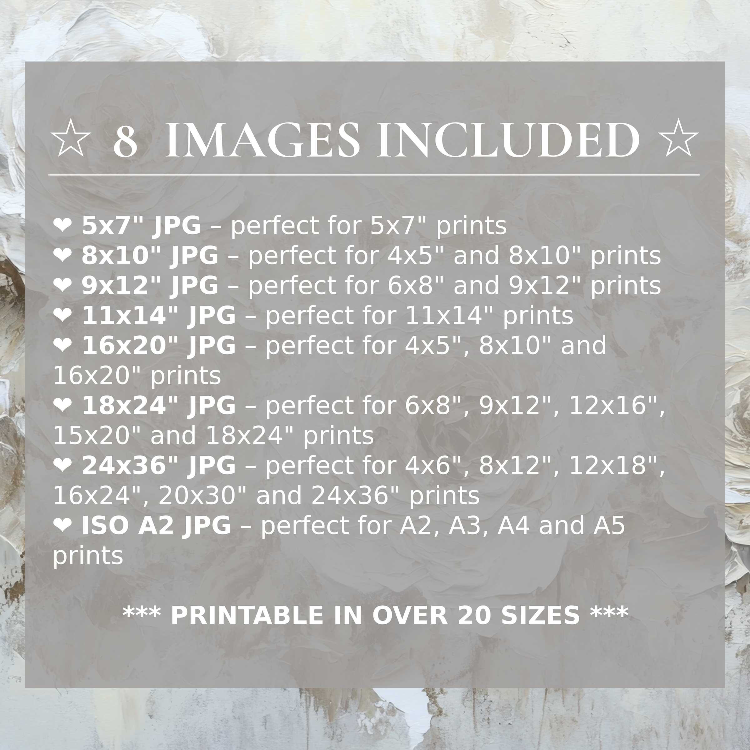 Neutral digital print exudes calming beige and ivory tones, elevating modern interiors with style and 8 high-quality sizes included