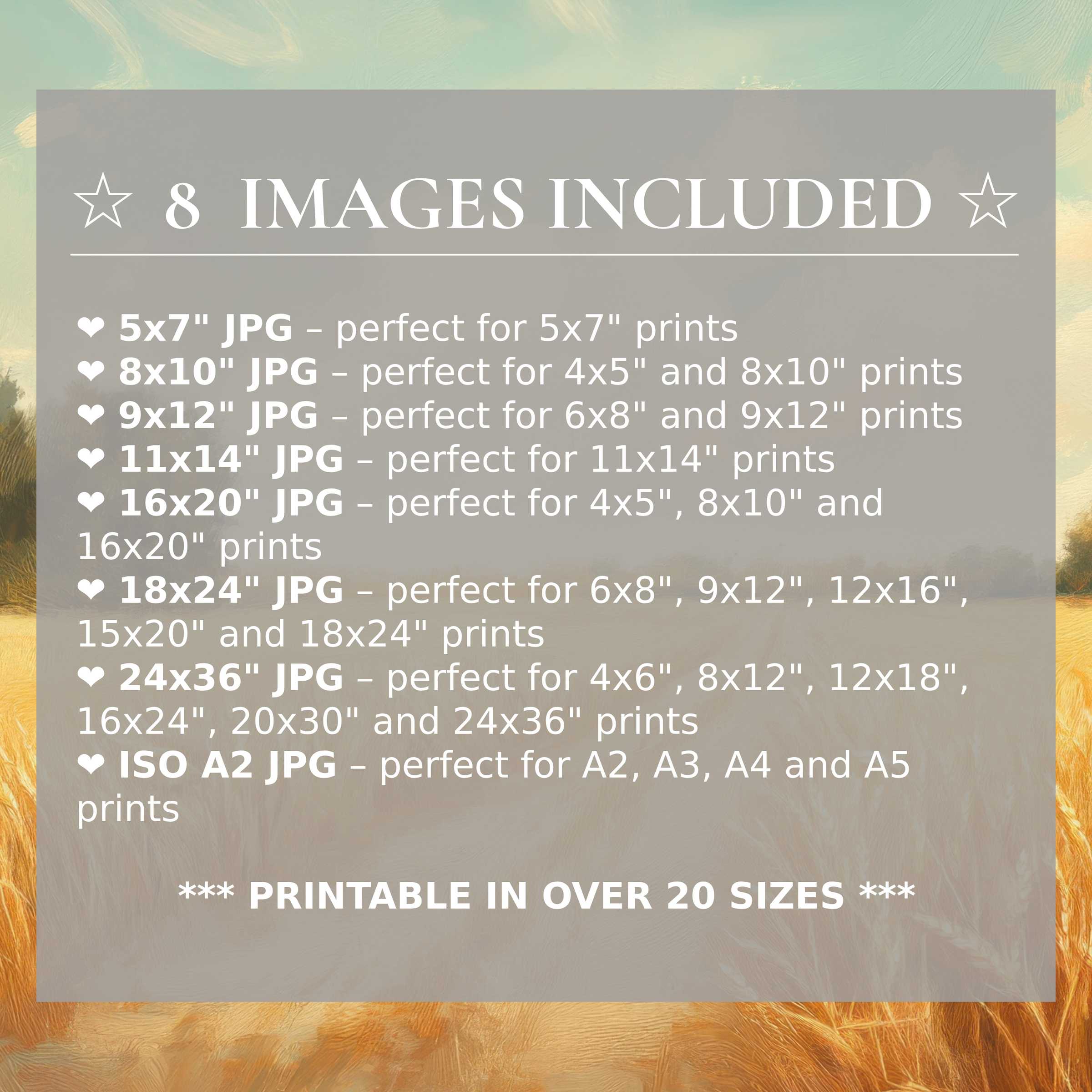 Radiant summer digital print in soft blues and golden hues, offered in 8 high-quality sizes to elevate modern interiors with timeless style and versatile elegance