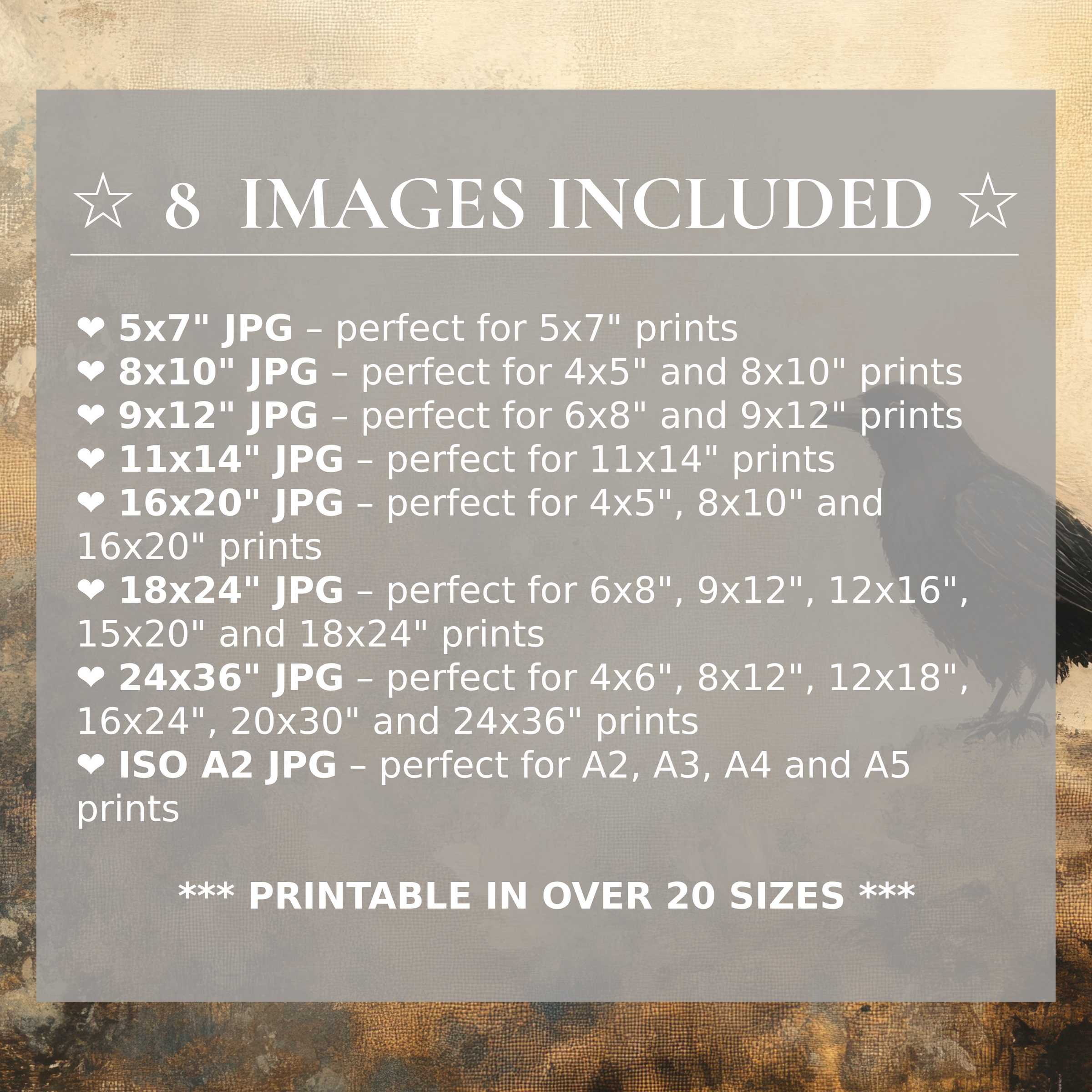 Radiant halloween digital print in moody beige and charcoal tones, elevating modern interiors with 8 high-quality sizes included