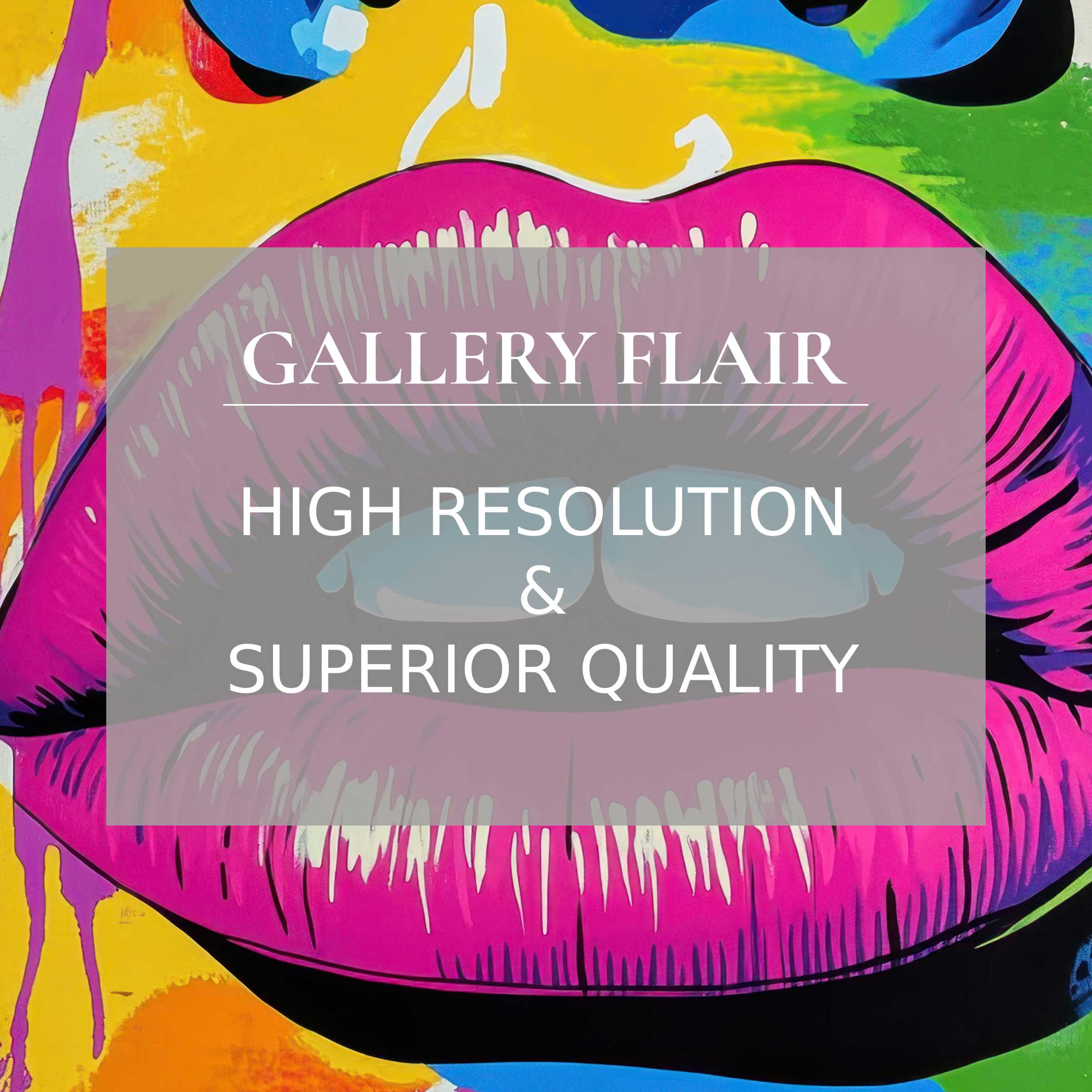 Vibrant pop art Frame TV picture showcasing bold colors, sharp resolution, and elegant visual clarity for stylish interiors