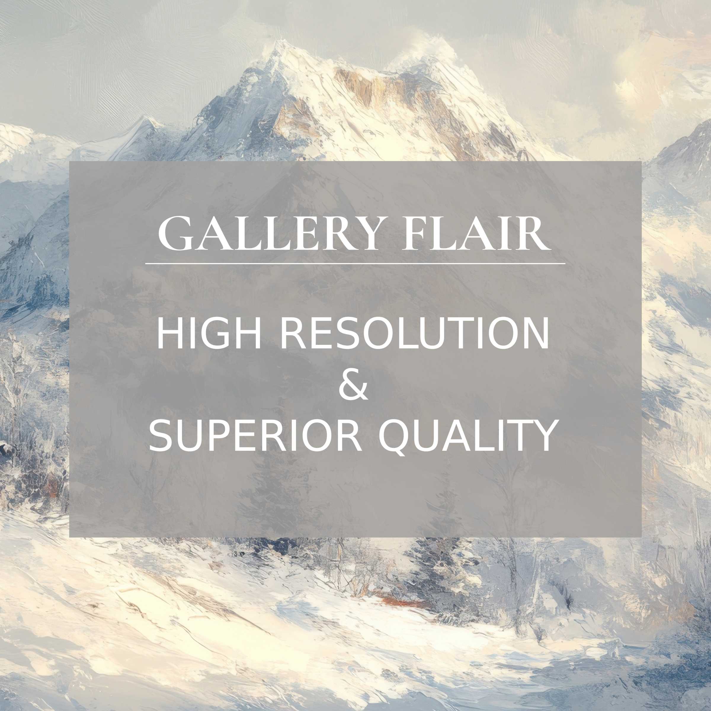 Elegant winter Frame TV picture showcasing a high-resolution, refined snowy mountain scene with crisp visual clarity
