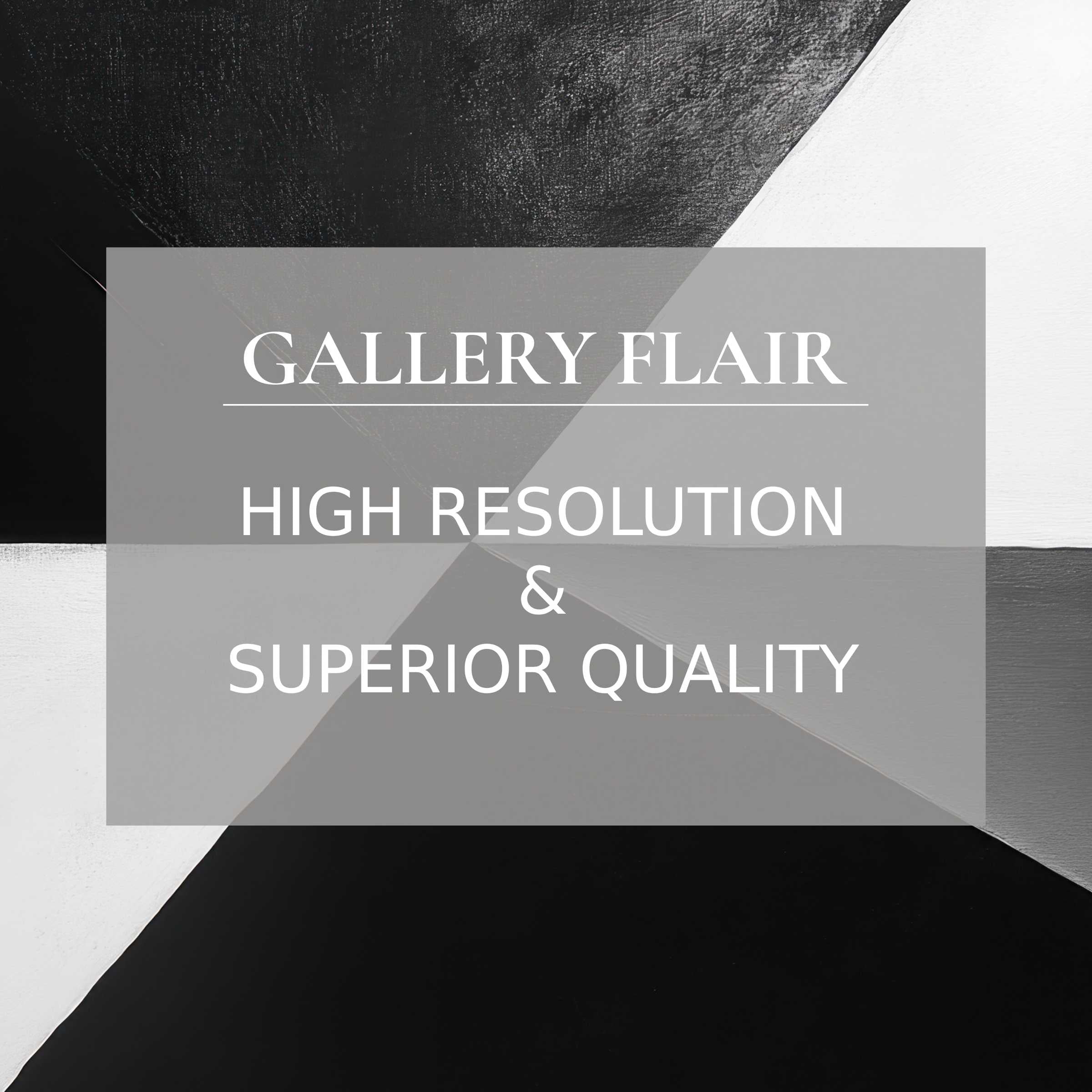 Elegant black and white geometric design with crisp lines showcasing a modern Frame TV picture in stunning resolution