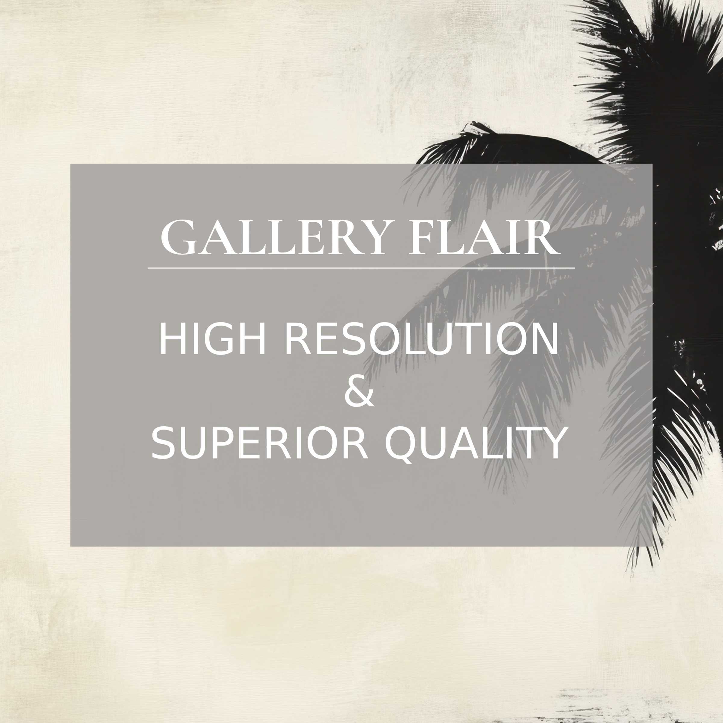 Elegant monochrome palm silhouette with soft textures and crisp detail in a neutral Frame TV picture