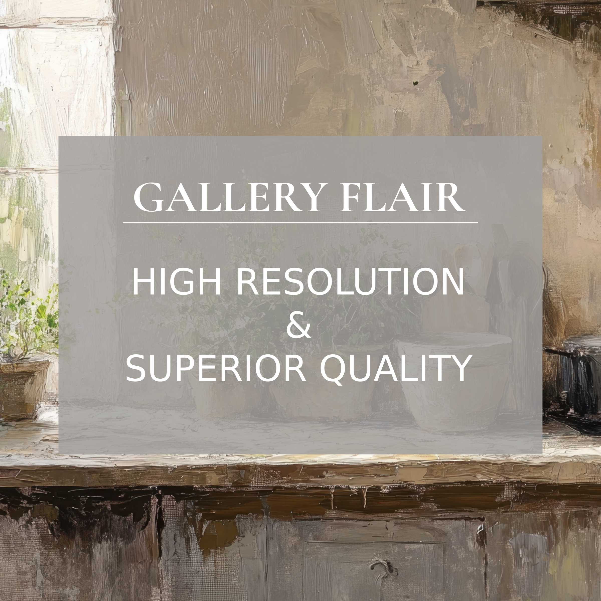 Elegant farmhouse Frame TV picture showcasing textured brushstrokes and warm hues in crisp, high-resolution clarity