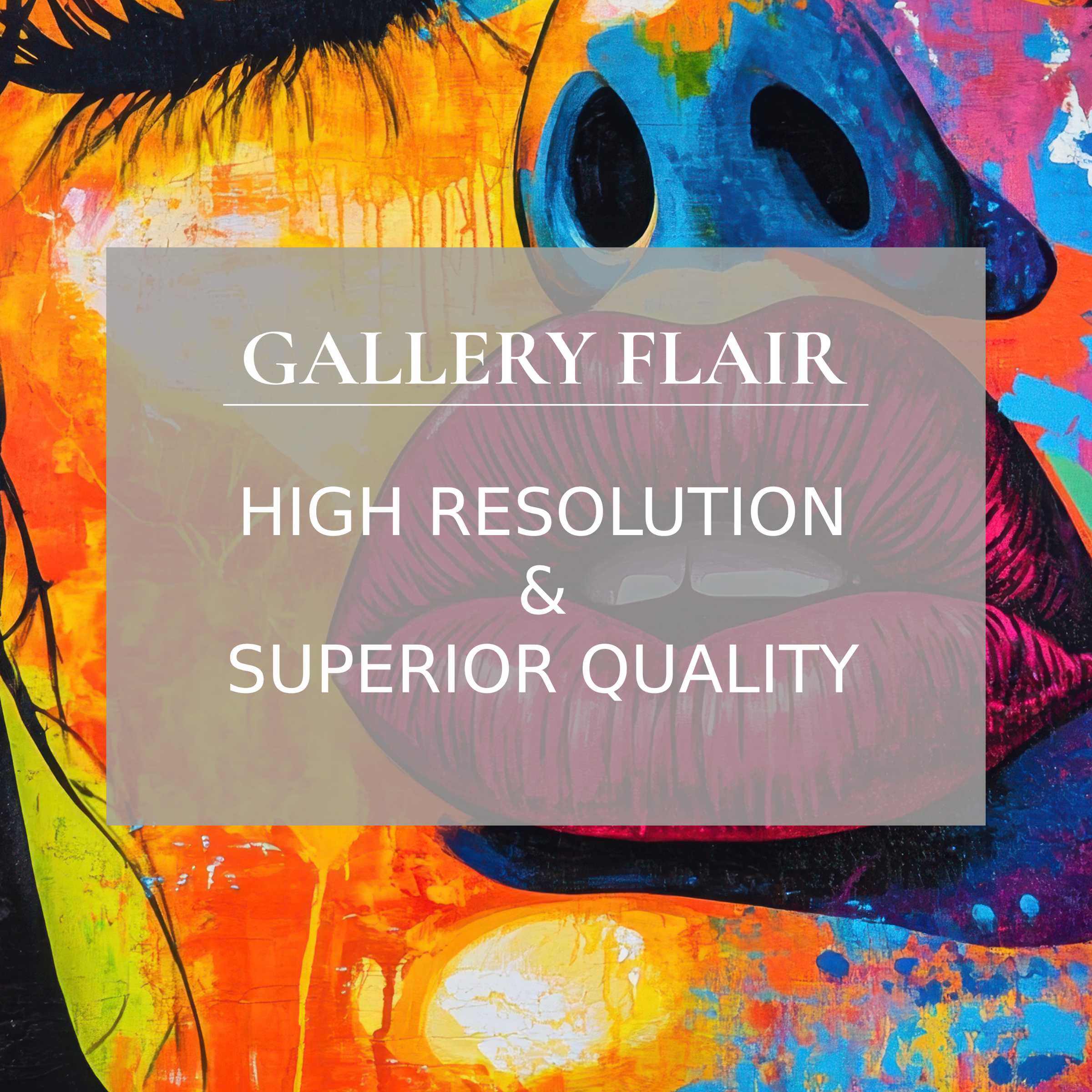 Vivid pop art Frame TV picture showcasing bold colors and crisp details with elegant, modern visual clarity