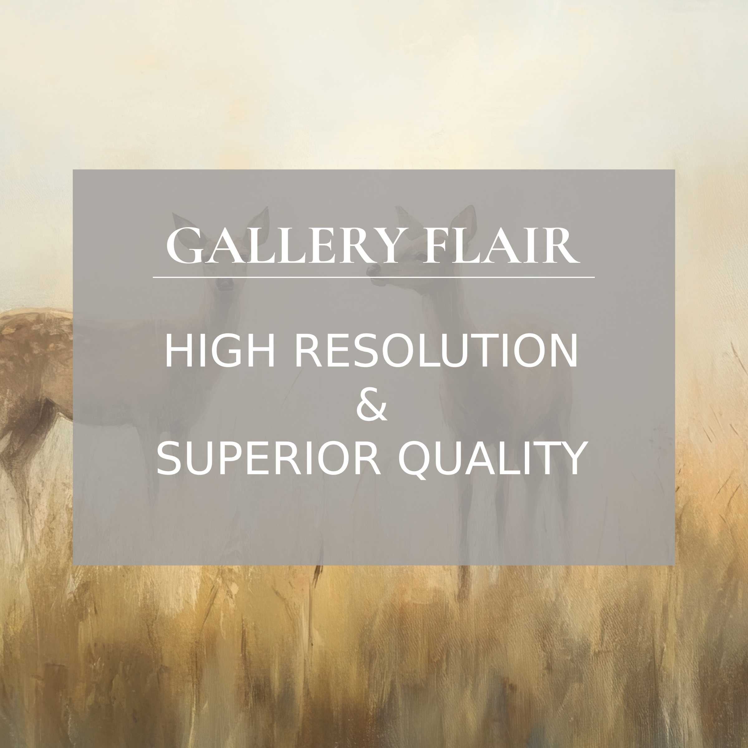 Vintage printable art capturing serene deer amidst soft, golden fields, infusing modern interiors with calming, detailed elegance