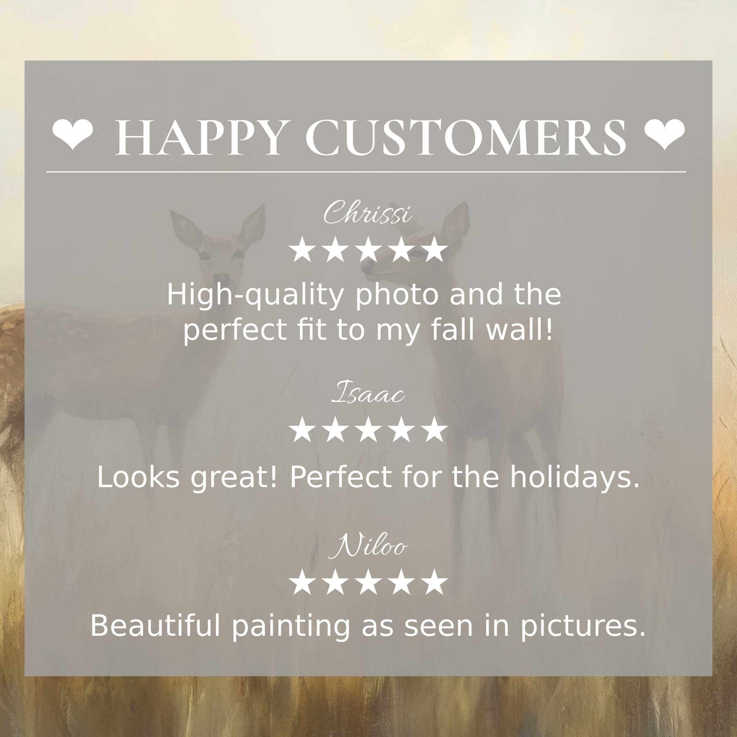 Vintage art for Frame TV with abstract golden tones; happy customer reviews build trust and showcase elegance