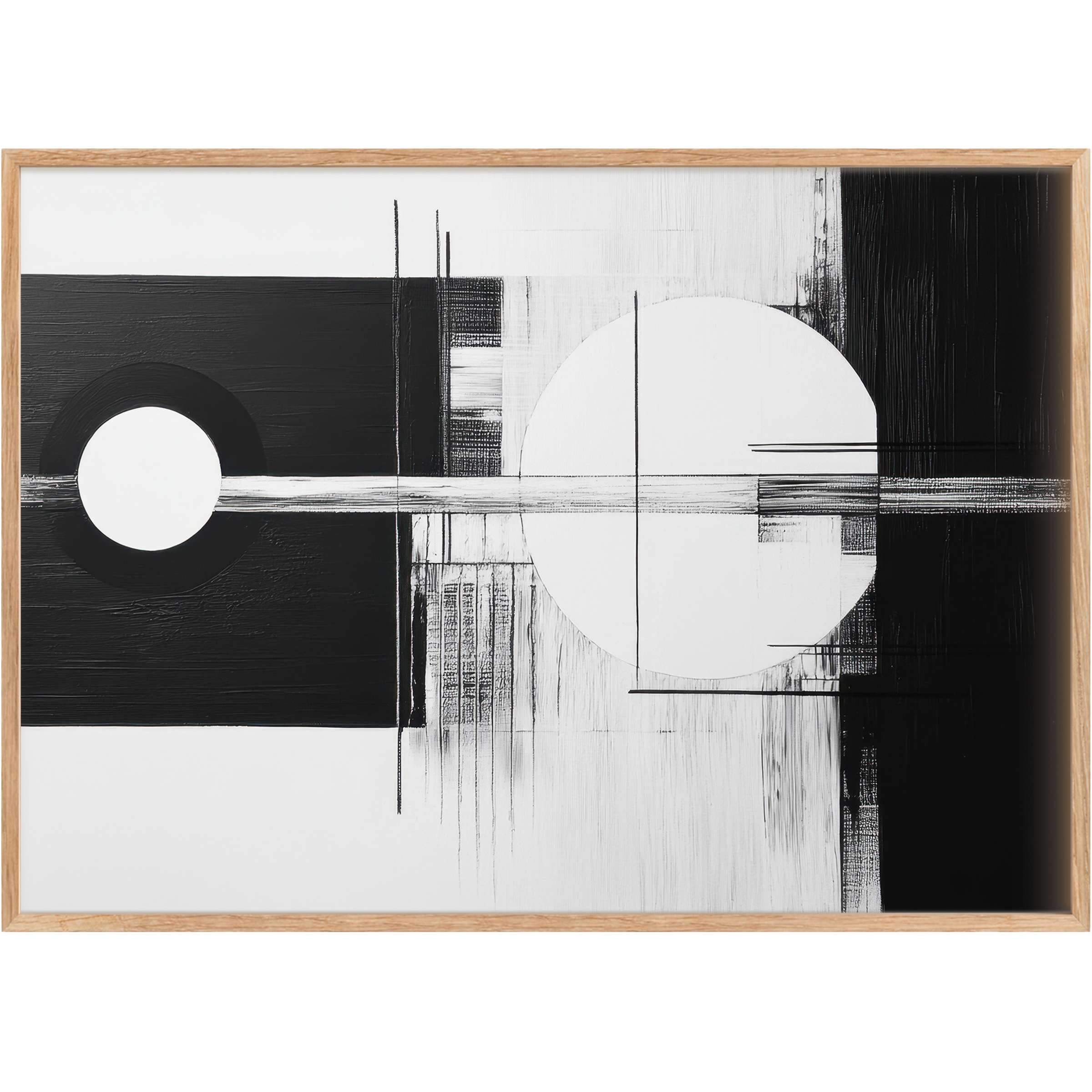 Modern printable wall art in striking black and white contrasts, evoking a bold, sophisticated ambiance that elevates sleek interiors