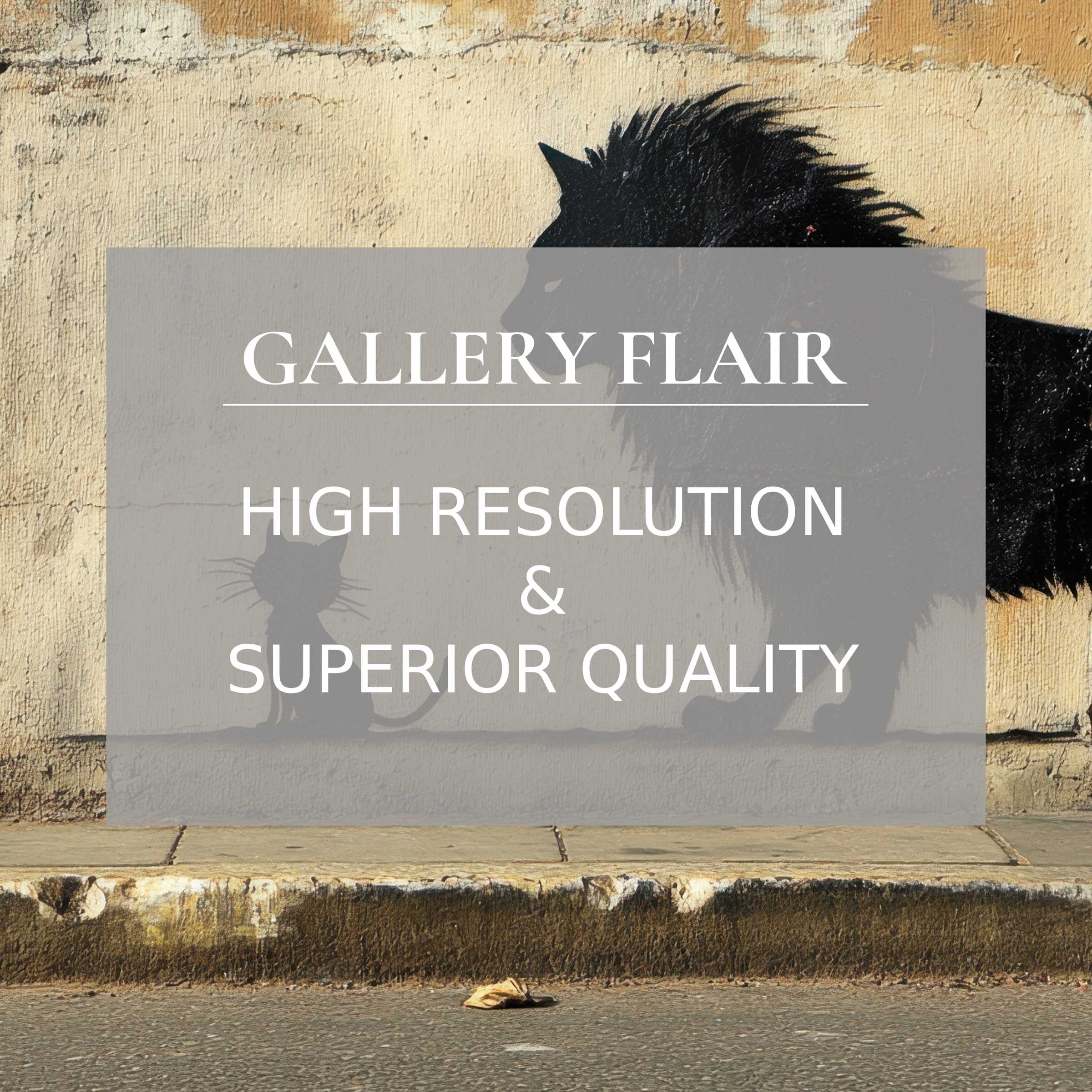 Bold street art printable art featuring striking black cat silhouettes, adding edgy charm and refined detail to modern interiors