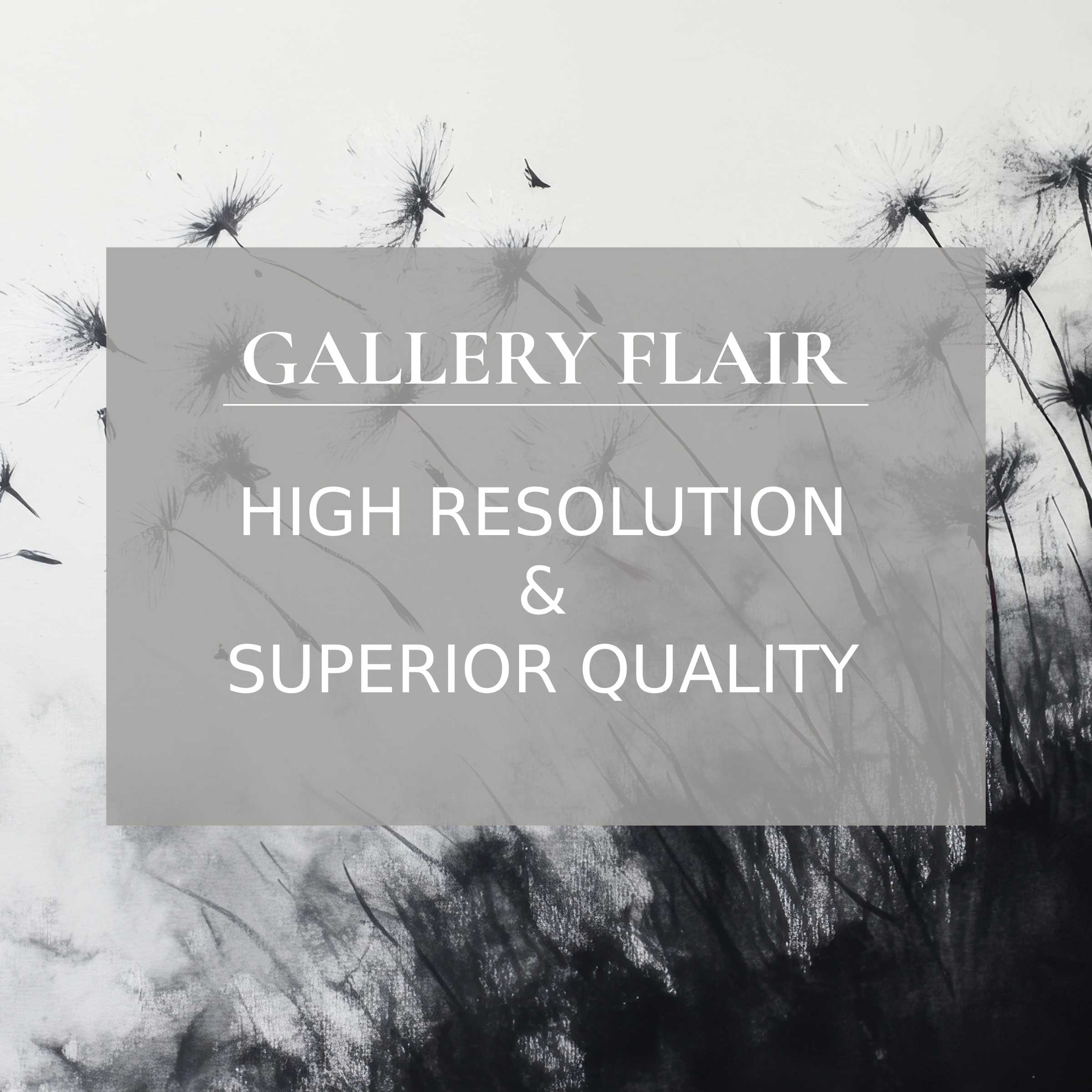 Ethereal black and white printable art capturing delicate dandelion silhouettes, enhanced by exquisite detail for serene, modern interiors