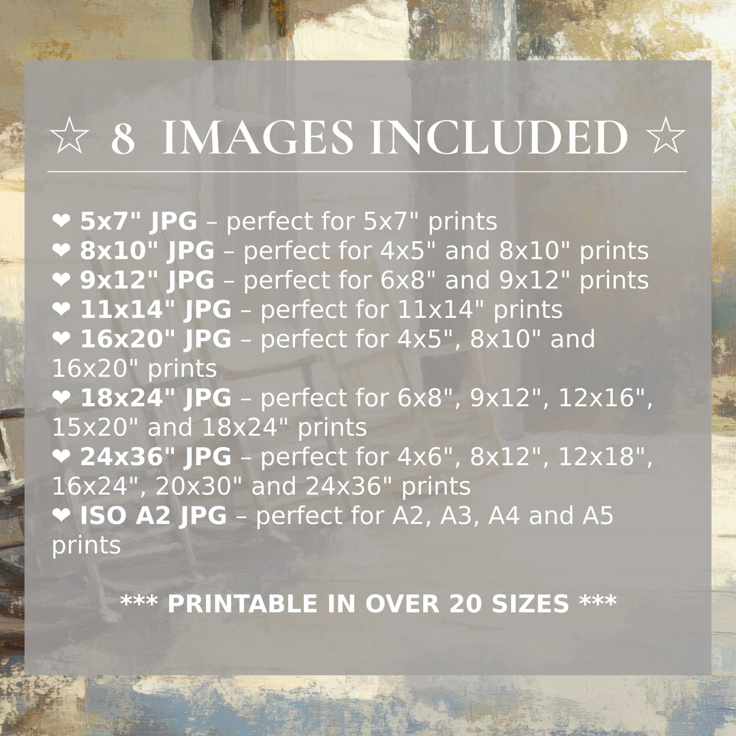 Farmhouse digital print in warm neutrals and soft grays, radiating calming elegance; includes 8 high-quality sizes to elevate modern interiors with versatile style