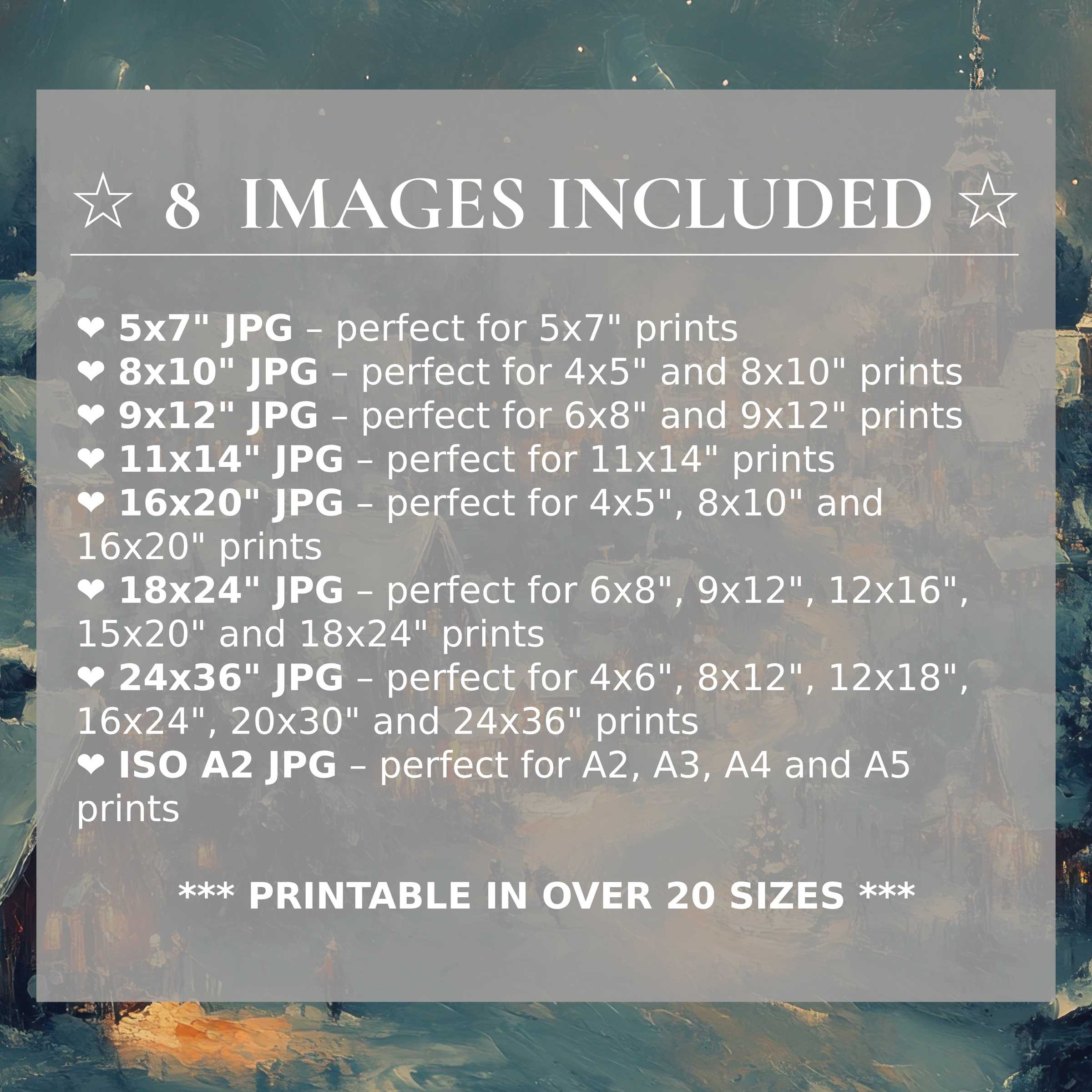 Radiant Christmas digital print in deep blue and warm gold tones, elevating modern interiors with 8 high-quality sizes included