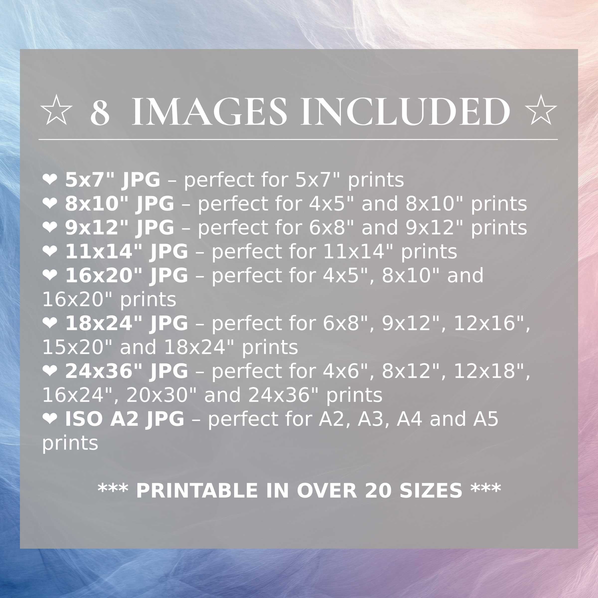 Radiant abstract digital print in soothing blues and soft pinks, elevating modern interiors with style and 8 high-quality sizes included