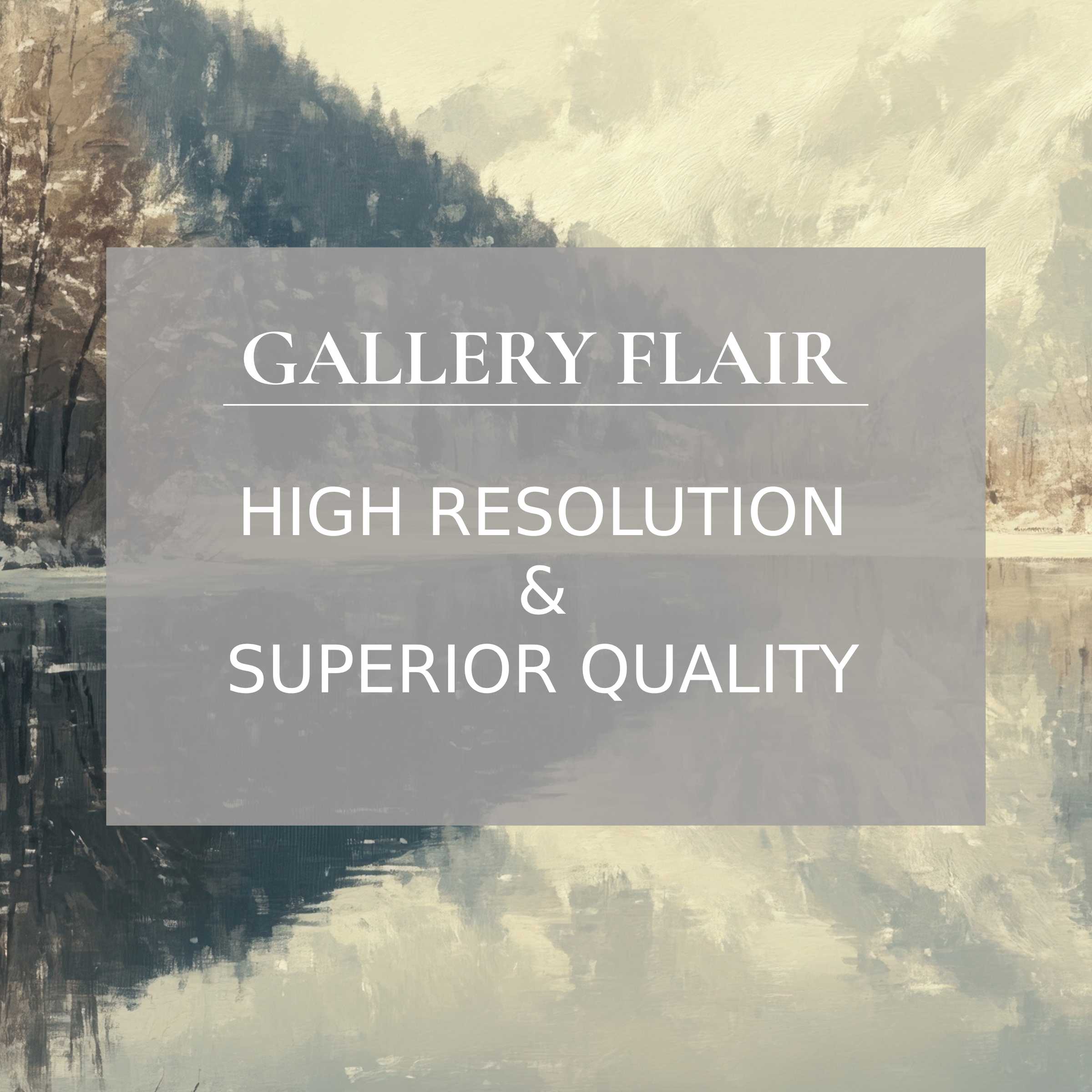 Winter printable art, serene lake reflections and muted snowy woods, elevating modern spaces with refined, high-resolution detail