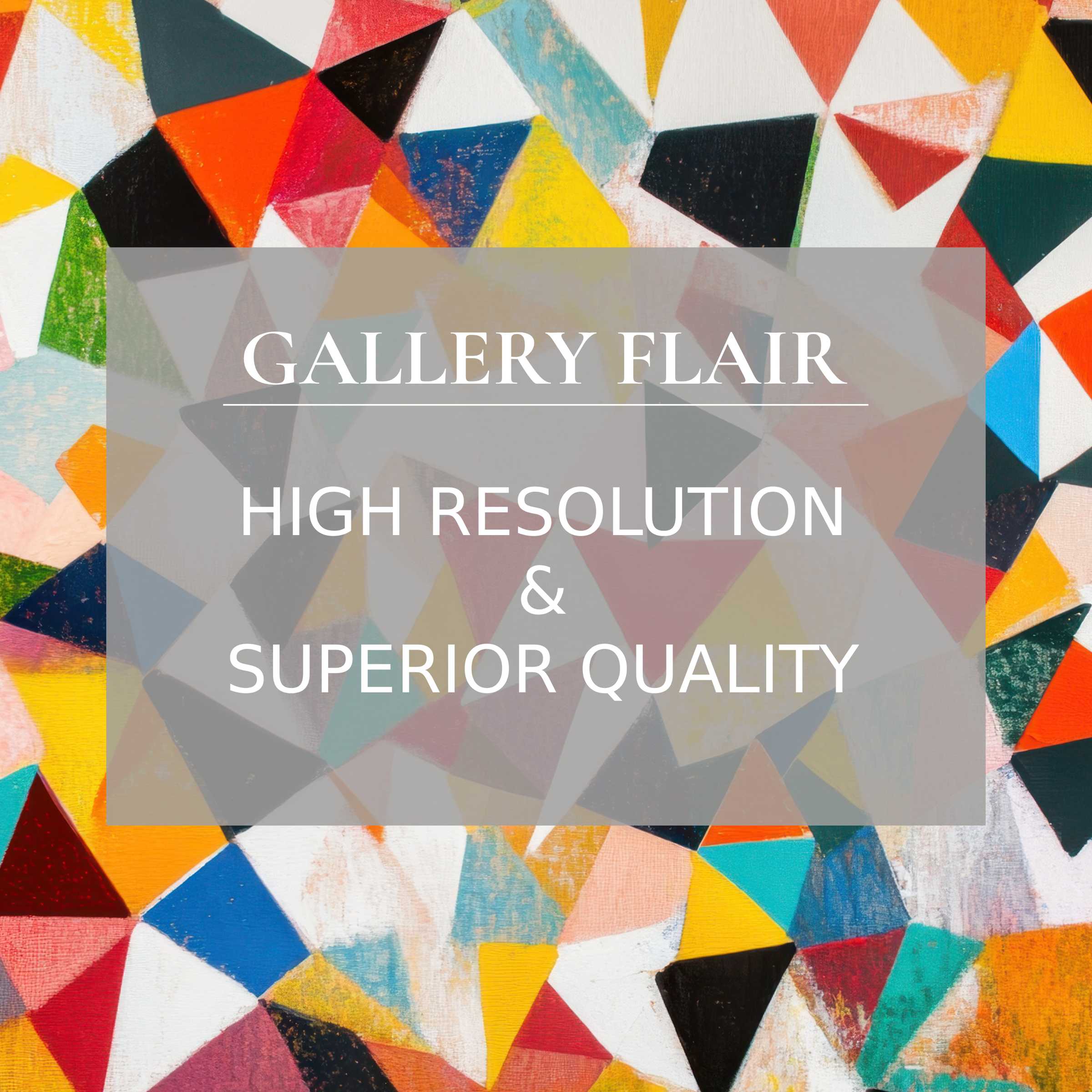 Vibrant geometric abstraction with crisp edges and rich colors, a minimalist Frame TV picture exuding refined elegance