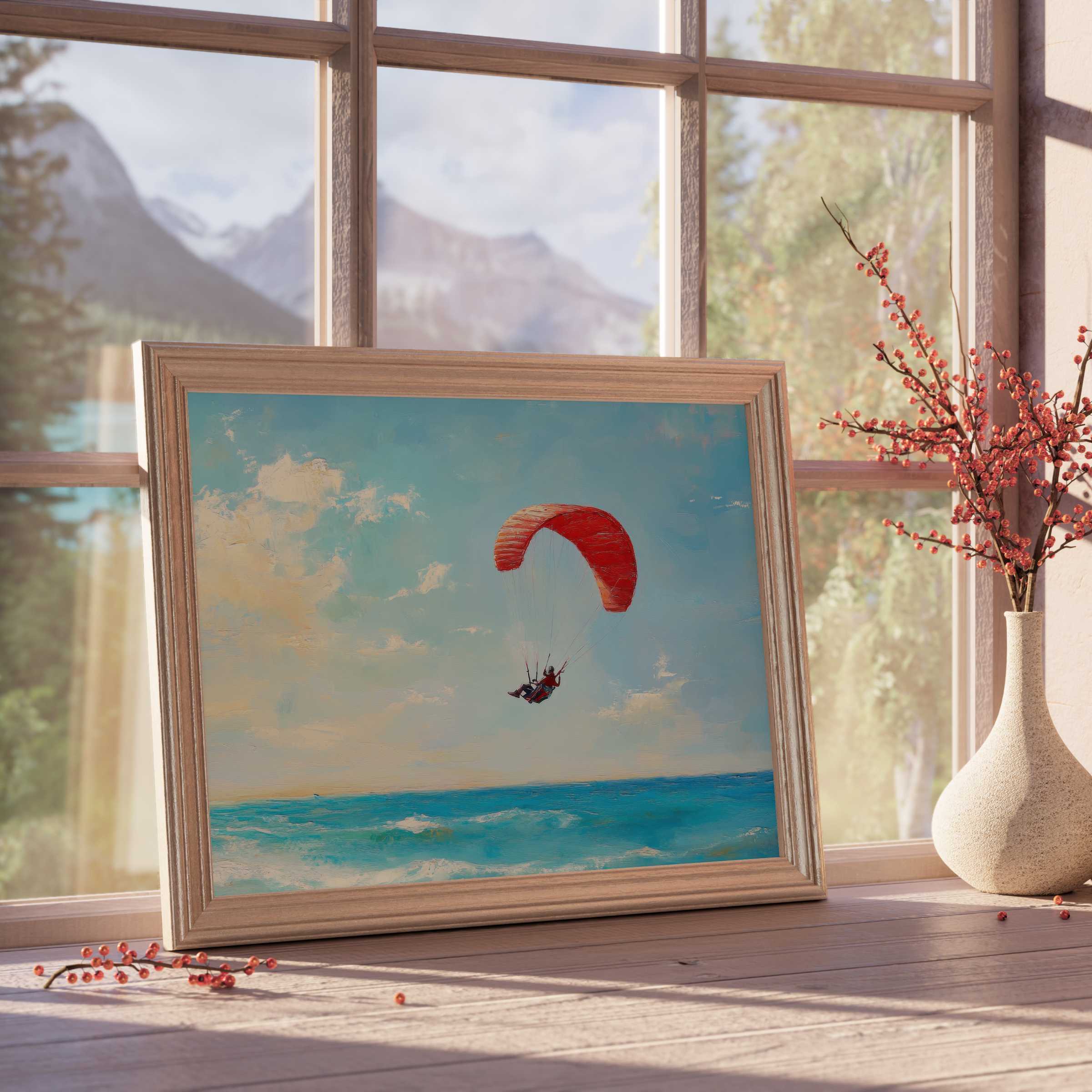 Elevate interiors with this beach downloadable art, capturing a vibrant coastal sky and serene ocean breeze-perfect for curated, tranquil spaces