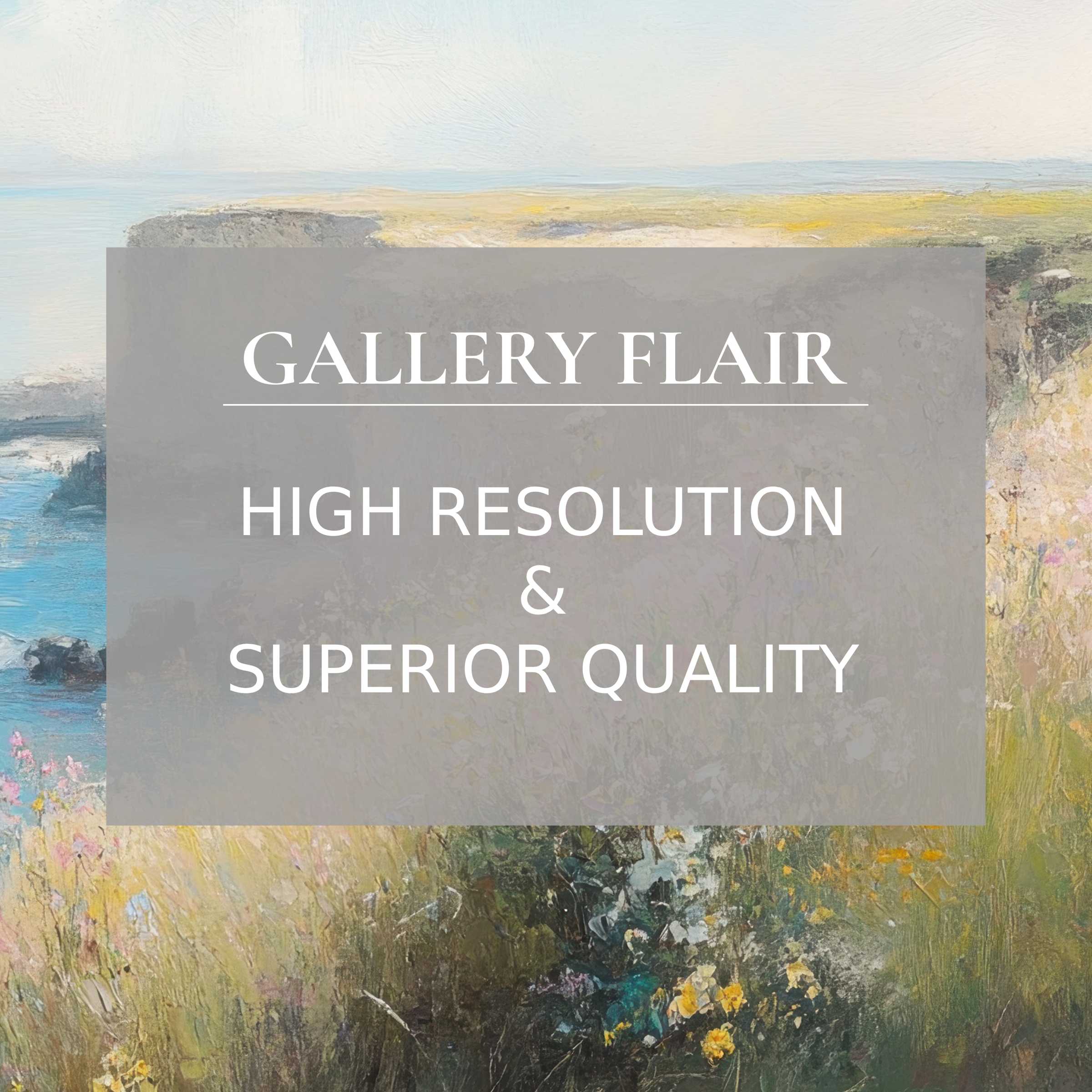 Elegant, high-resolution summer Frame TV picture featuring a soft, detailed coastal landscape with refined visual clarity