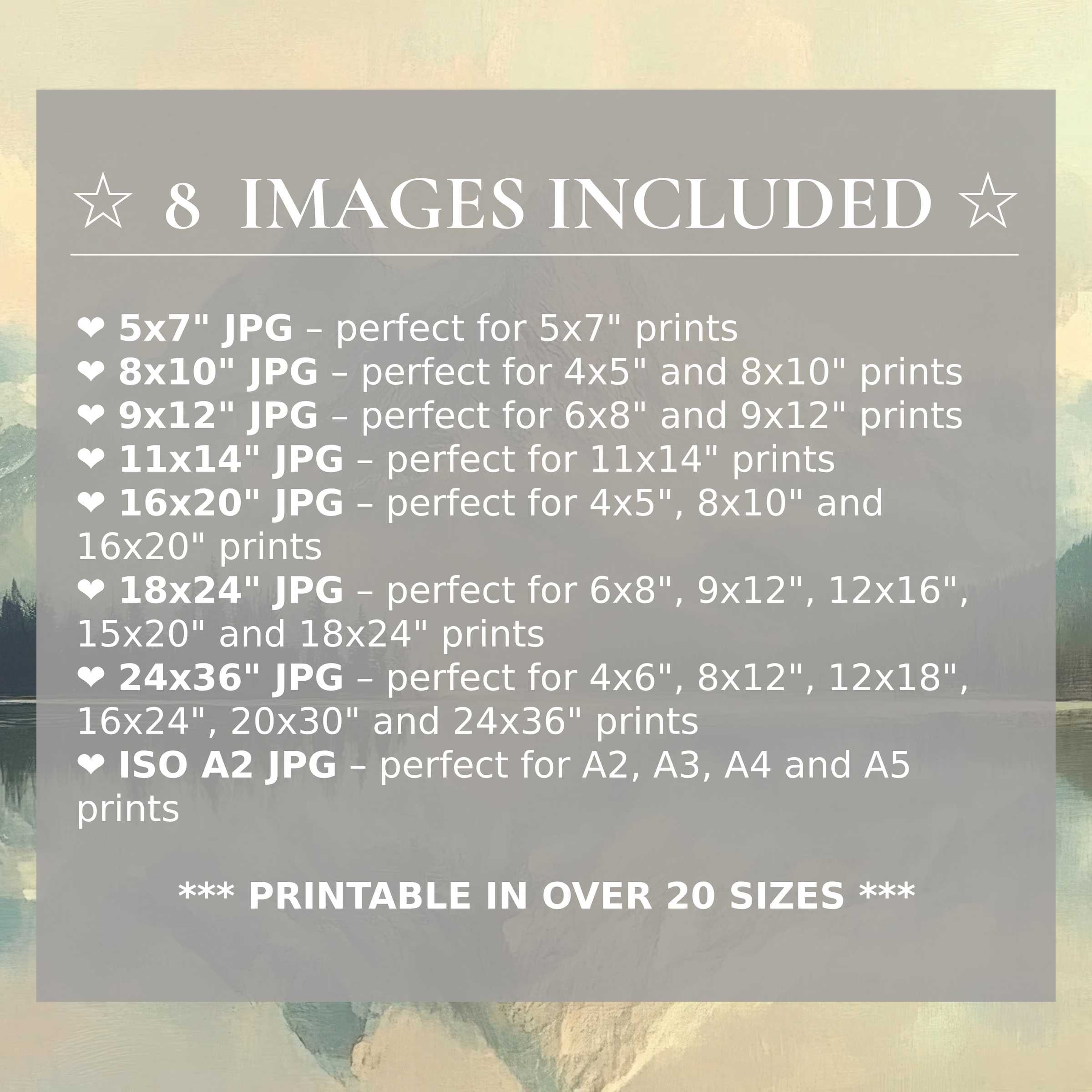 Winter digital print with serene icy blues and soft grays, offering radiant calm and style in 8 high-quality sizes included