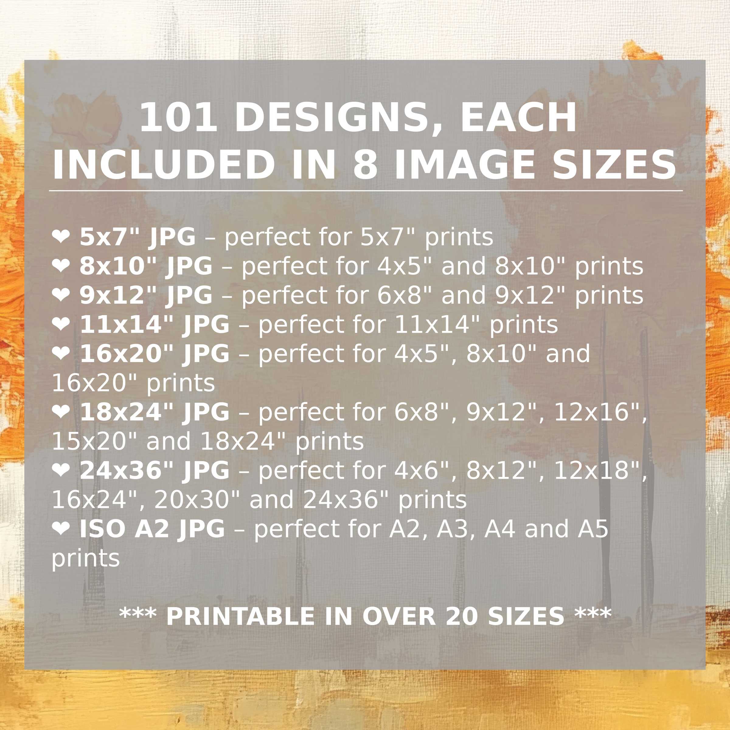 Fall Digital Art Prints Set — high-resolution, crisp visual clarity for upscale home decor; instant download