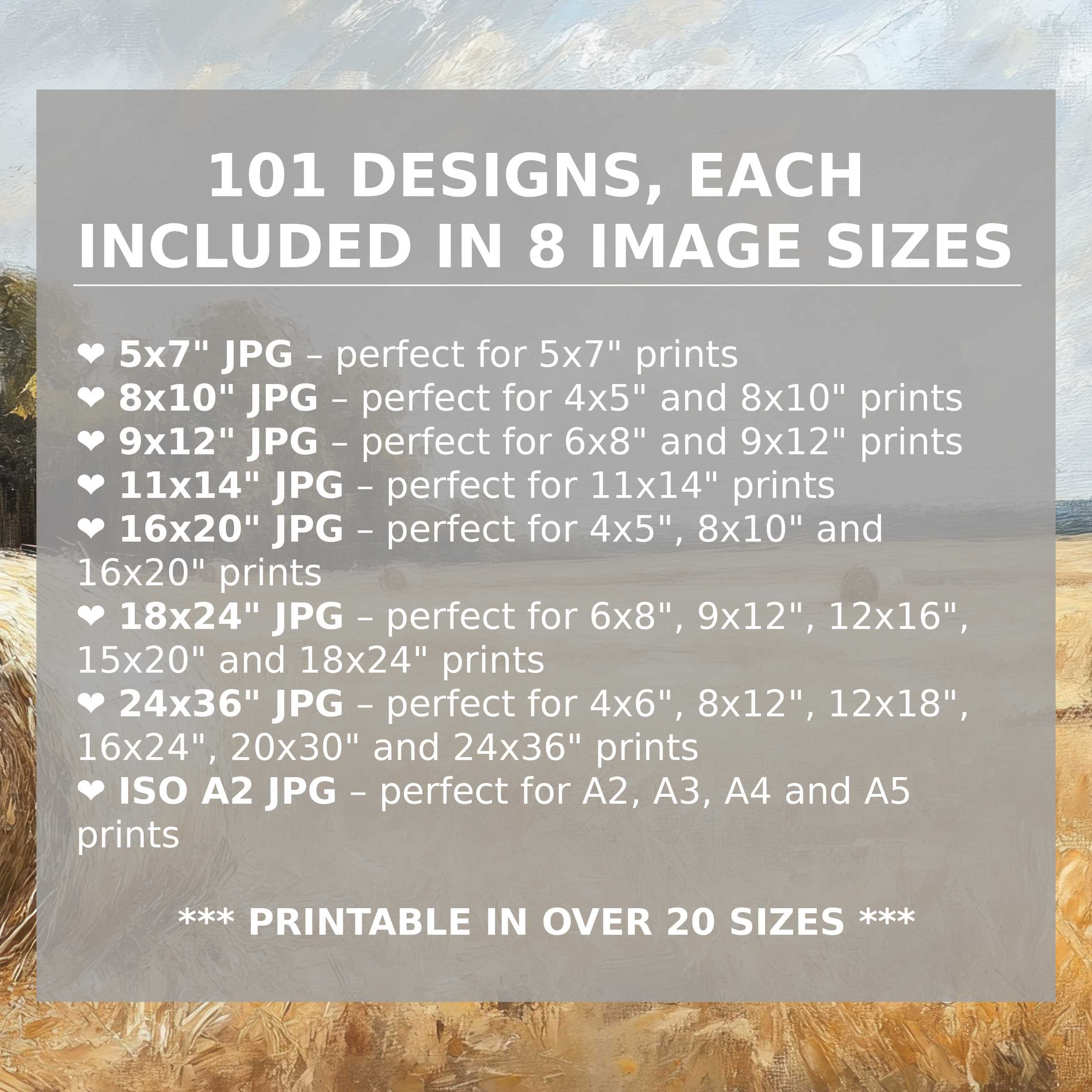 Landscape Digital Art Prints Set, high-resolution download with crisp, gallery-quality clarity for modern home decor