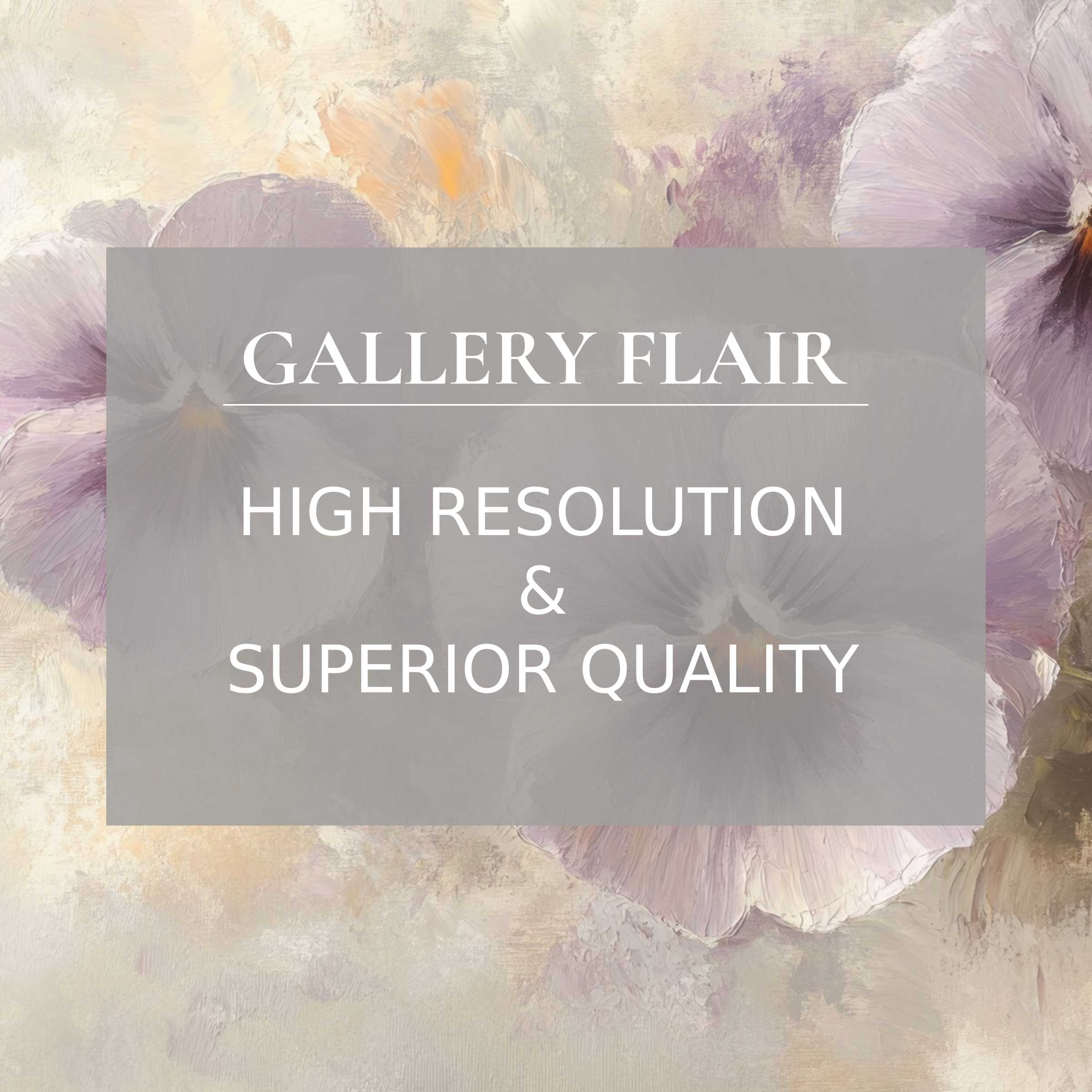 Botanical printable art featuring delicate violets in soft lilac hues, radiating a calming, refined ambiance with premium textured detail for elegant modern interiors
