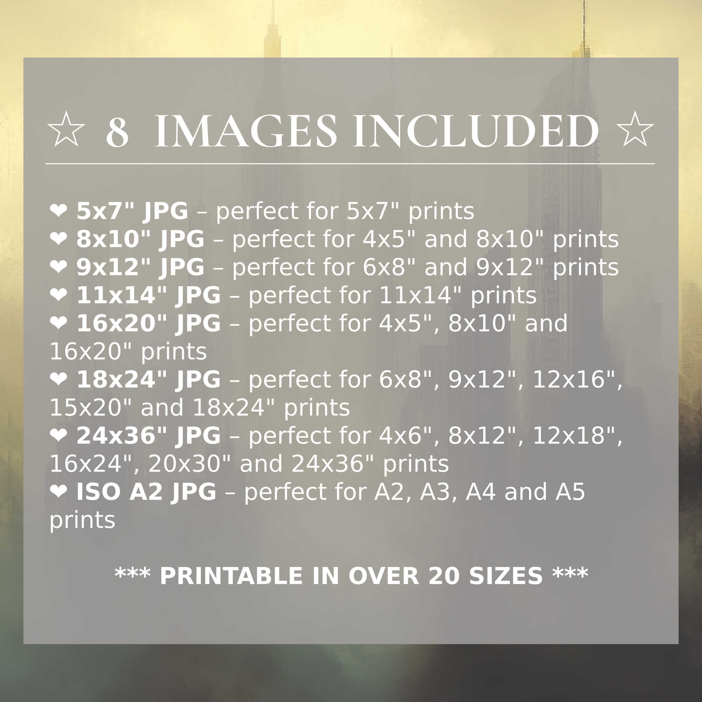 Urban digital print radiates soft yellow and muted gray tones, elevating modern interiors with style and calm Includes 8 high-quality sizes for versatile, curated decor