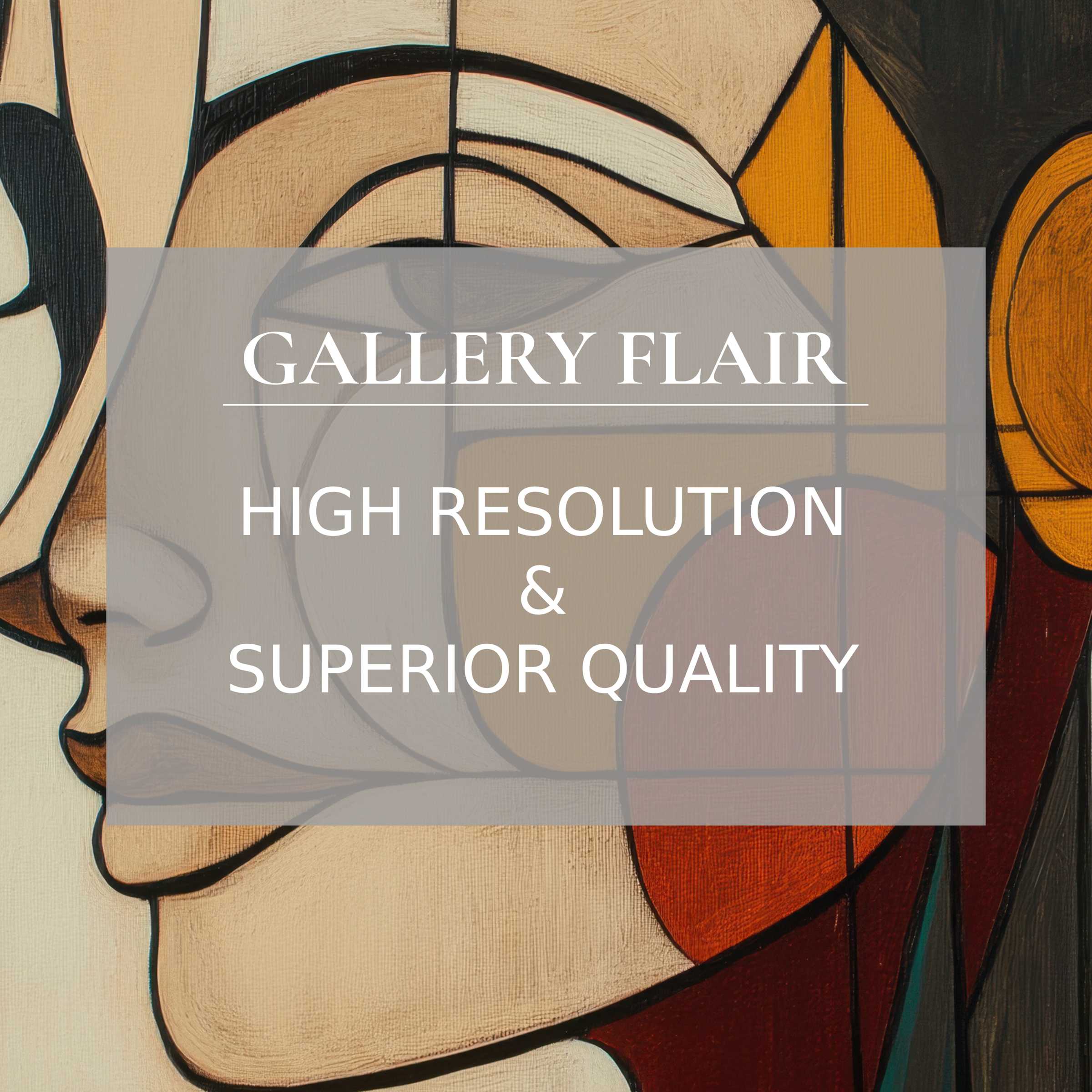 Elegant cubist portrait with sharp lines and rich tones for a minimalist Frame TV picture, emphasizing clarity and high resolution