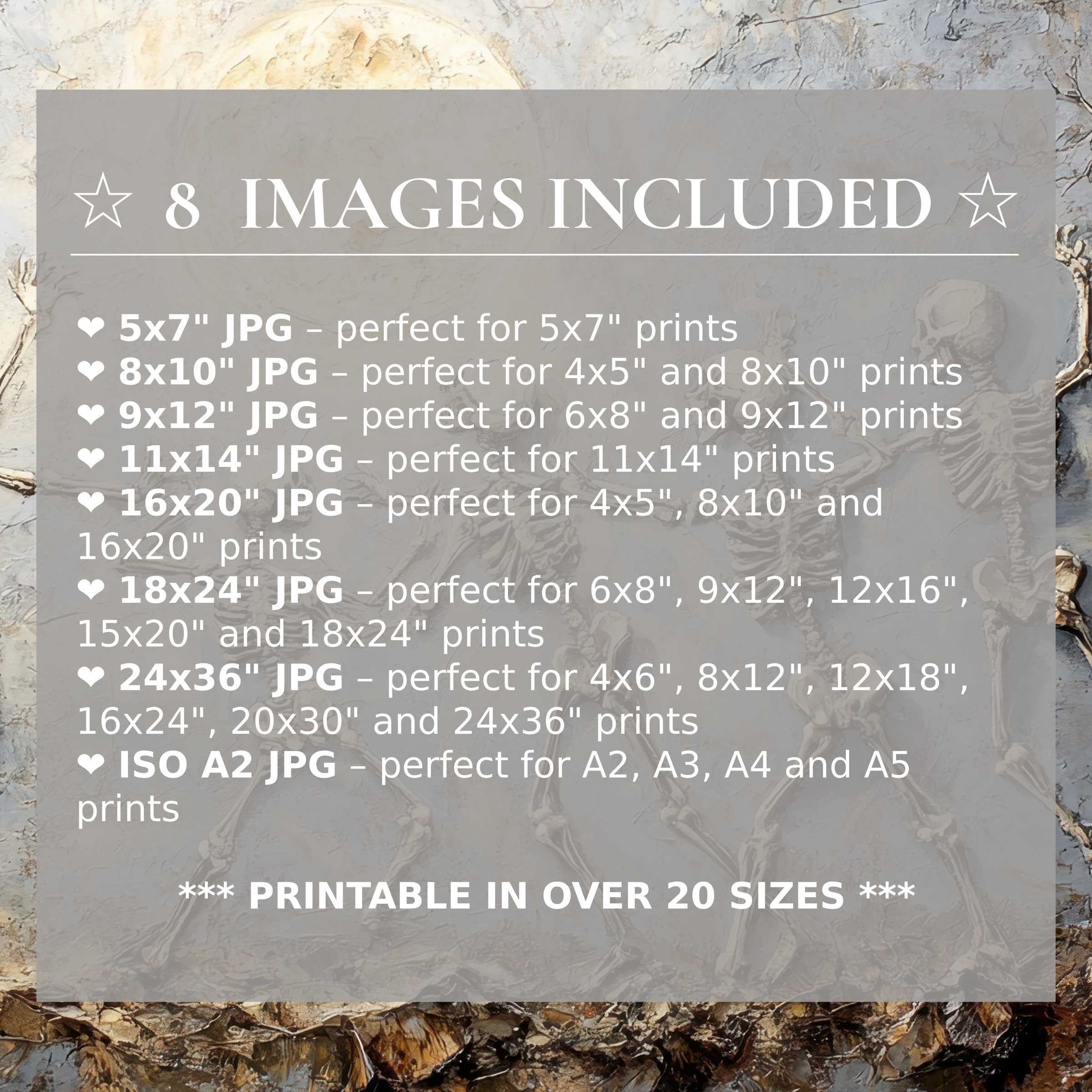 Halloween digital print featuring radiant amber and charcoal hues; includes 8 high-quality sizes for versatile, refined modern interiors