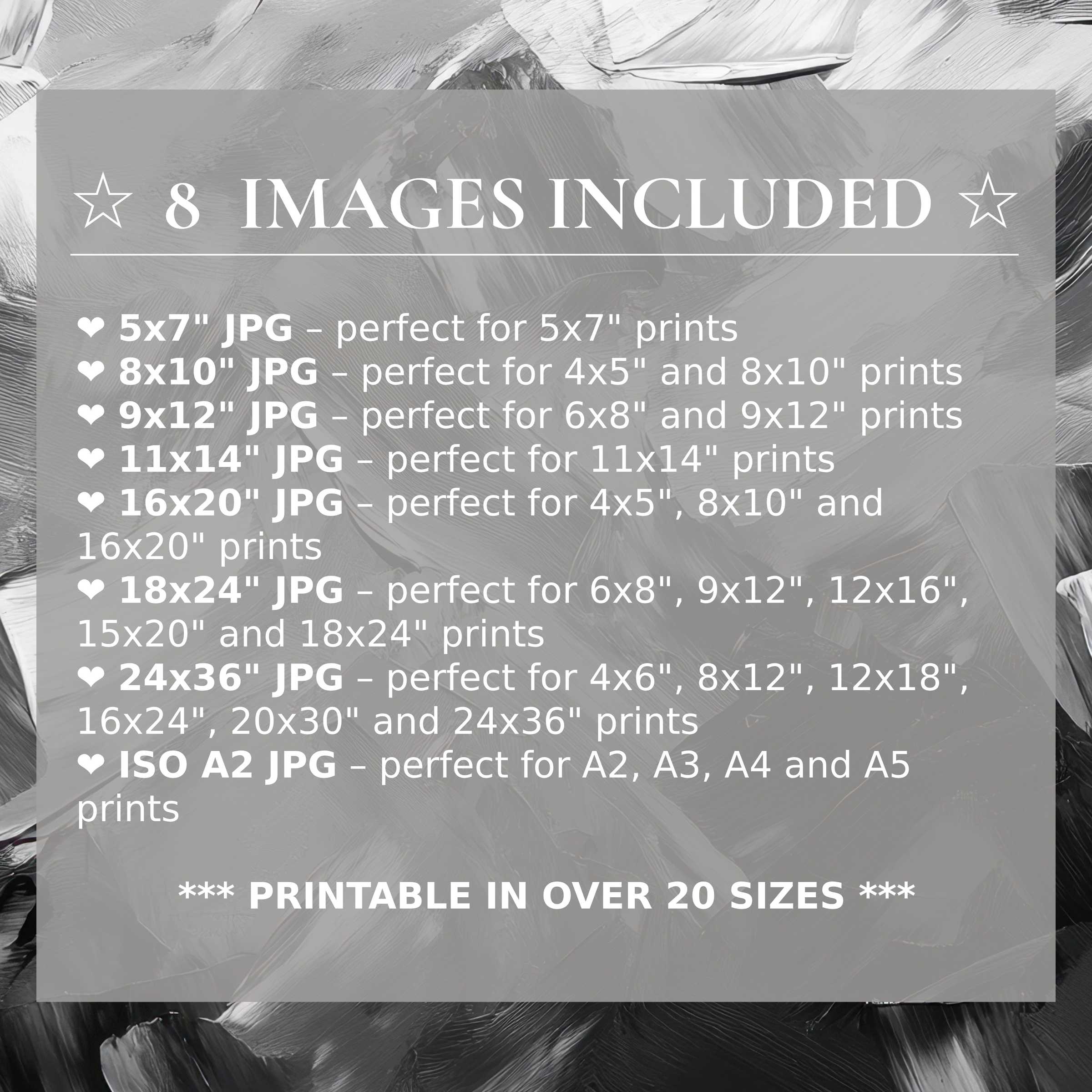 Black and white digital print radiates serene depth with bold contrasts, elevating modern interiors with 8 high-quality sizes included