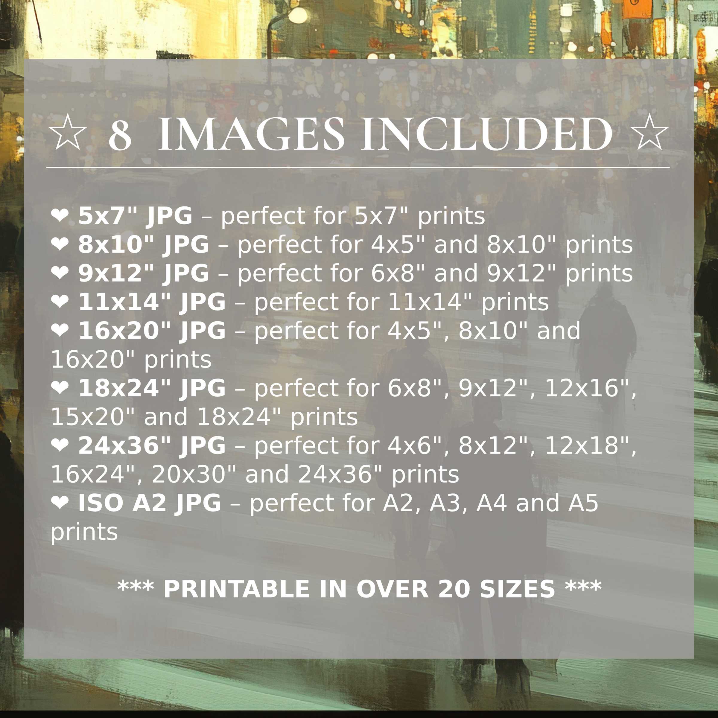 Urban digital print radiating warm amber and deep forest greens, delivering bold sophistication and calming ambiance; includes 8 high-quality sizes, perfectly crafted to elevate modern interiors with unmatched style and versatile charm