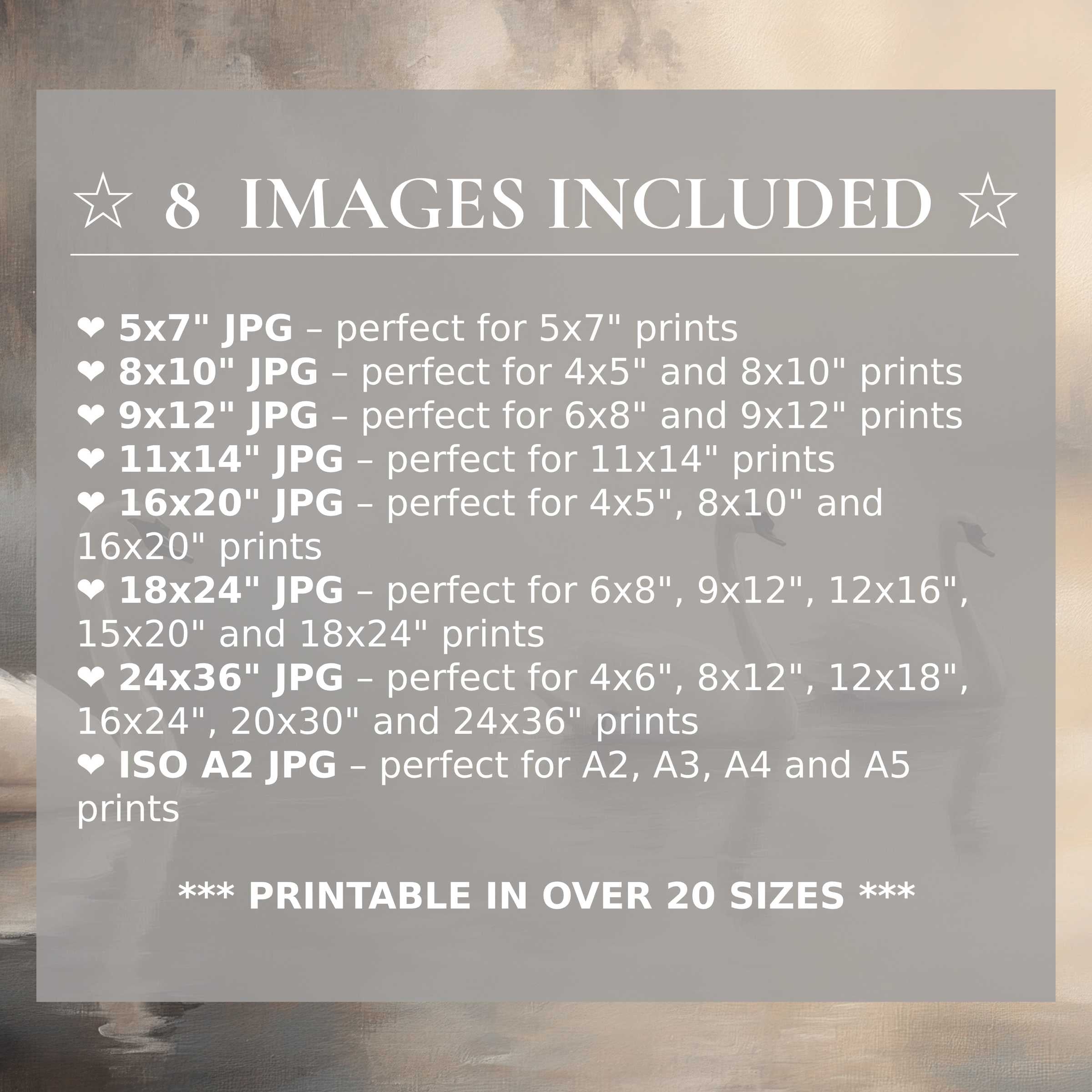 Vintage digital print radiates serene beige and soft gray tones, elevating modern interiors with timeless style; includes 8 high-quality sizes