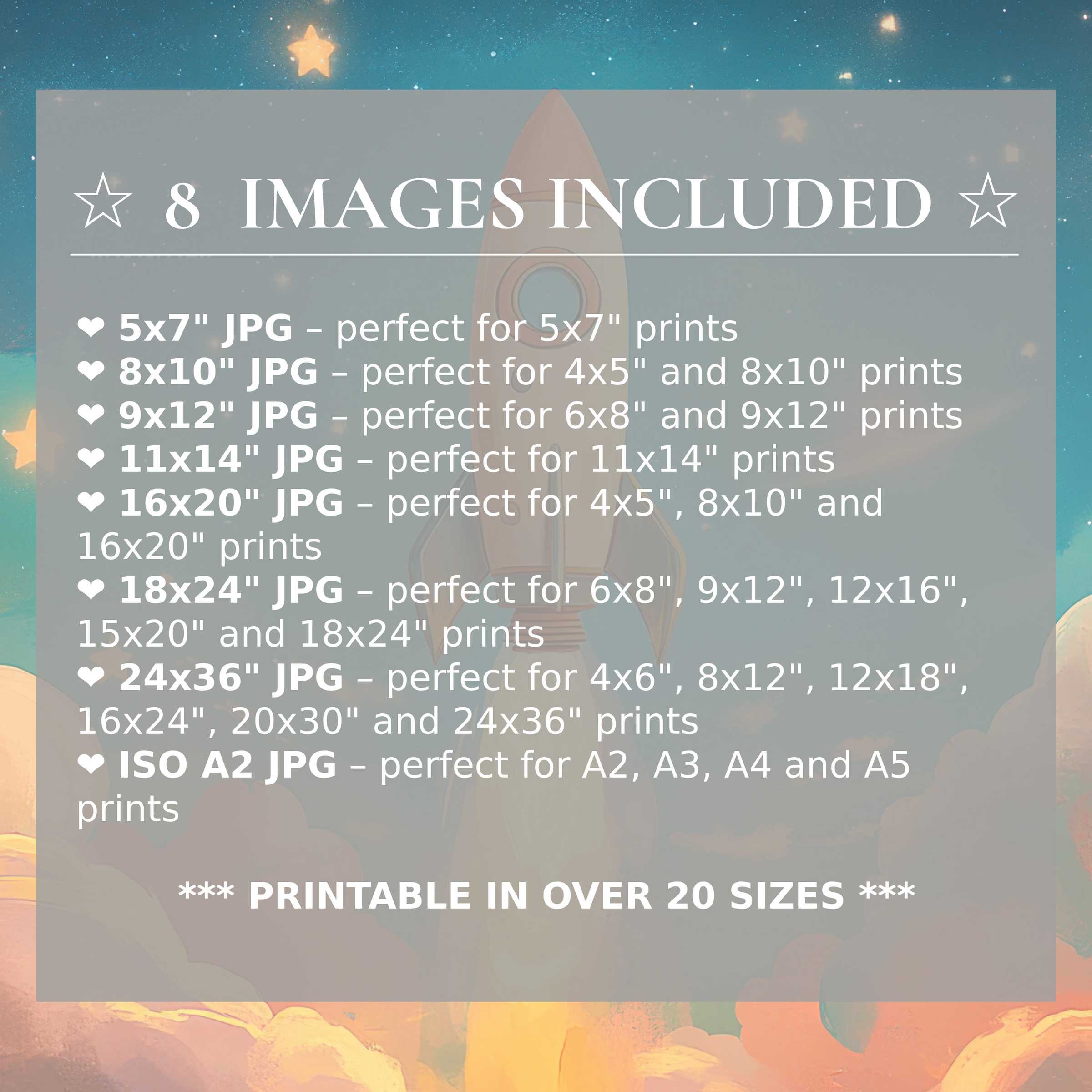 Radiant nursery digital print in soothing blue and warm gold hues, offered in 8 high-quality sizes-seamlessly elevating modern interiors with versatile, stylish charm