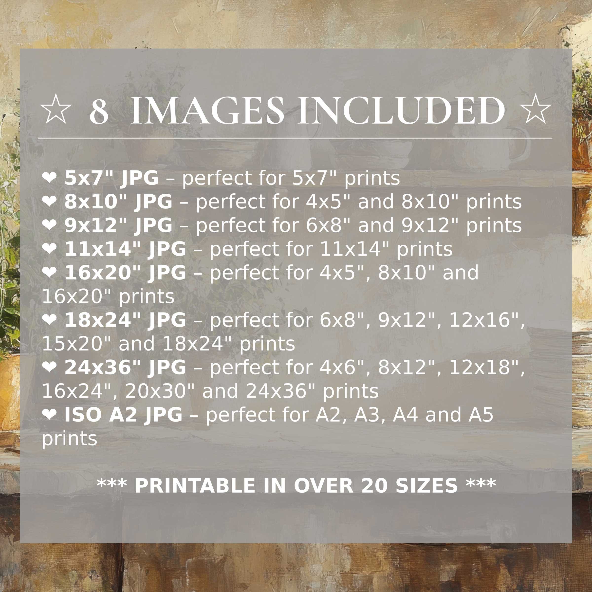 Farmhouse digital print radiates warm, earthy tones and calming neutrals, elevating modern interiors with style and 8 high-quality sizes included
