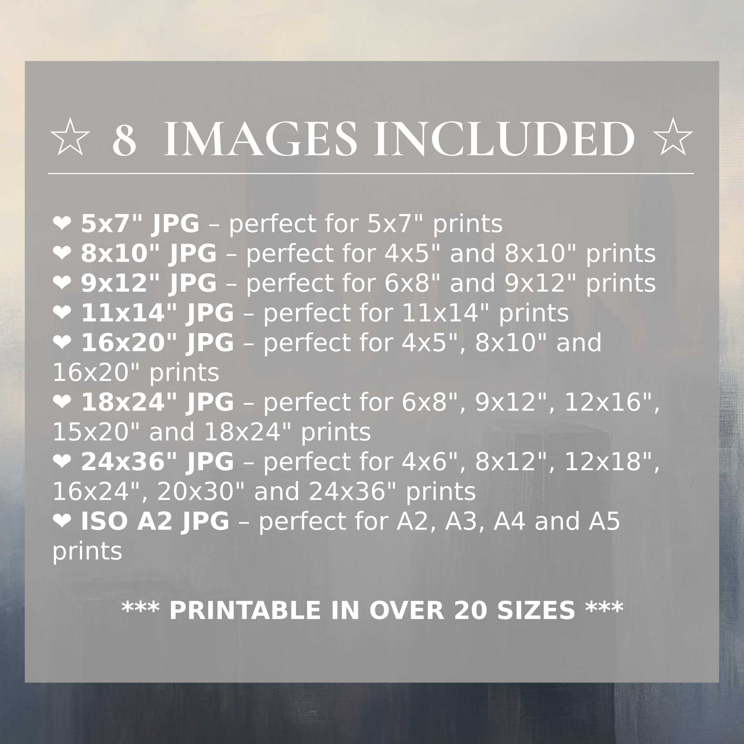 Radiant urban digital print in sleek grays and muted tones, offered in 8 high-quality sizes for versatile modern interiors