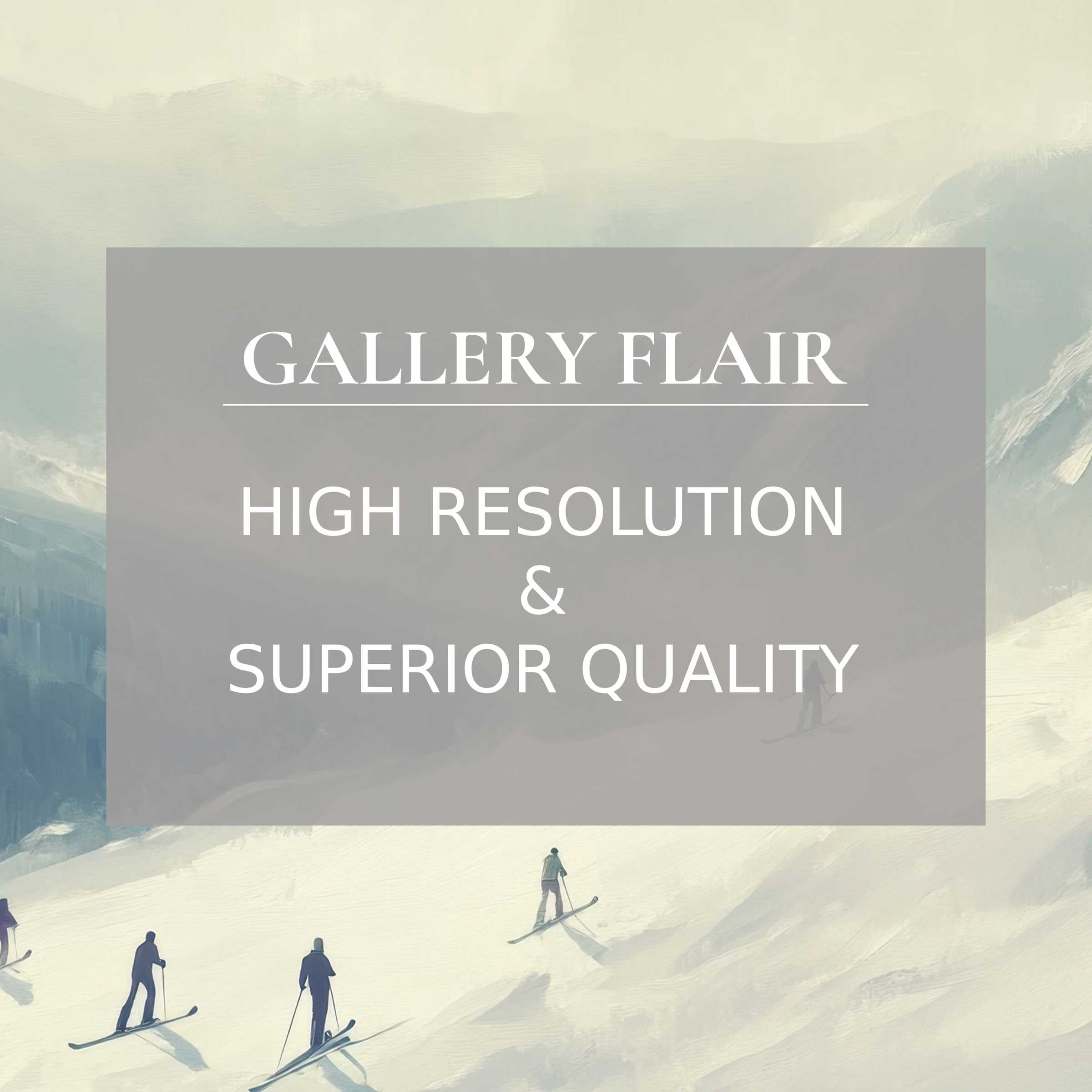 Winter printable art capturing serene snowy slopes with subtle, elegant detail-perfect for elevating modern, stylish interiors
