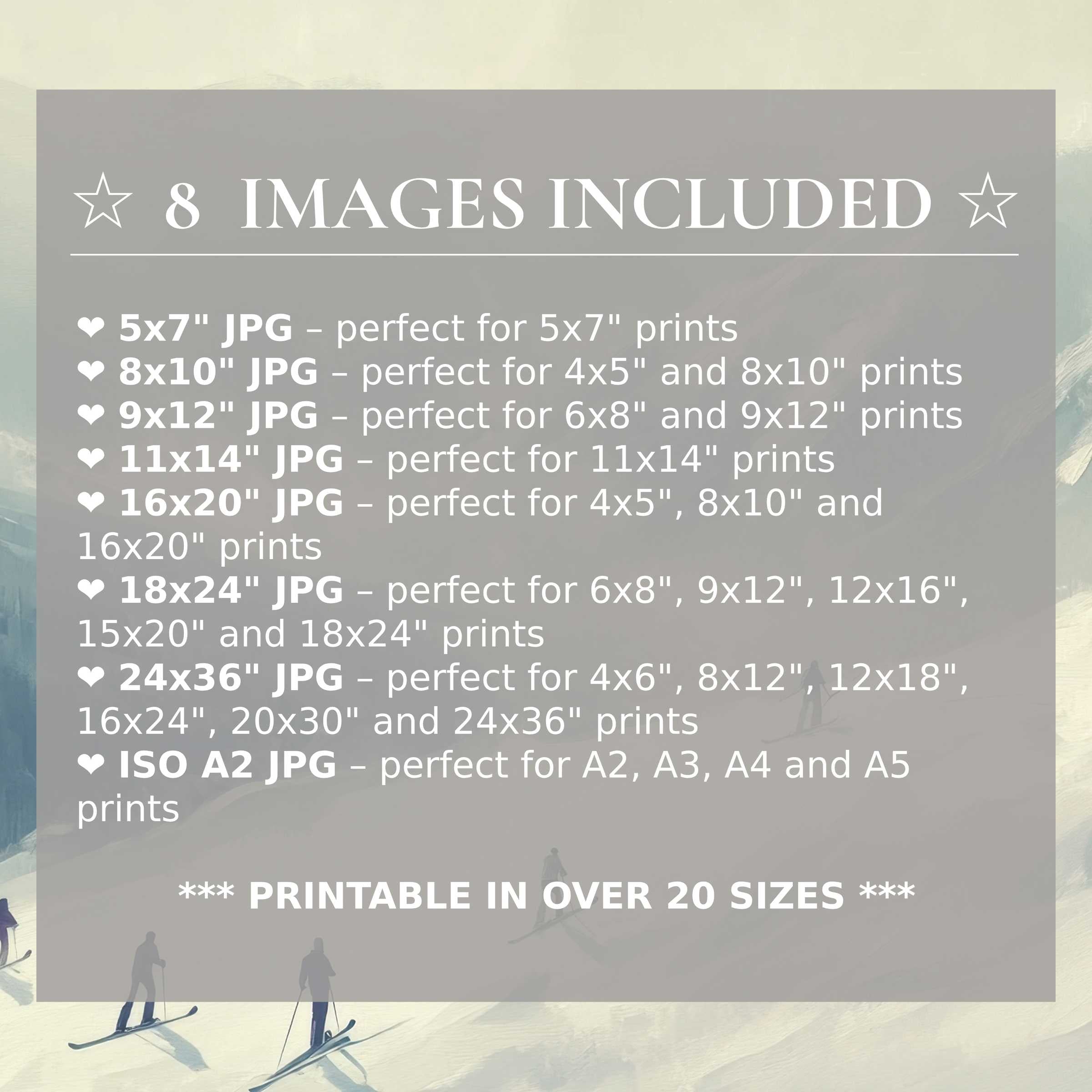 Winter digital print radiates serene blues and soft neutrals, offering 8 high-quality sizes in one download to elevate modern interiors with timeless style and versatile elegance