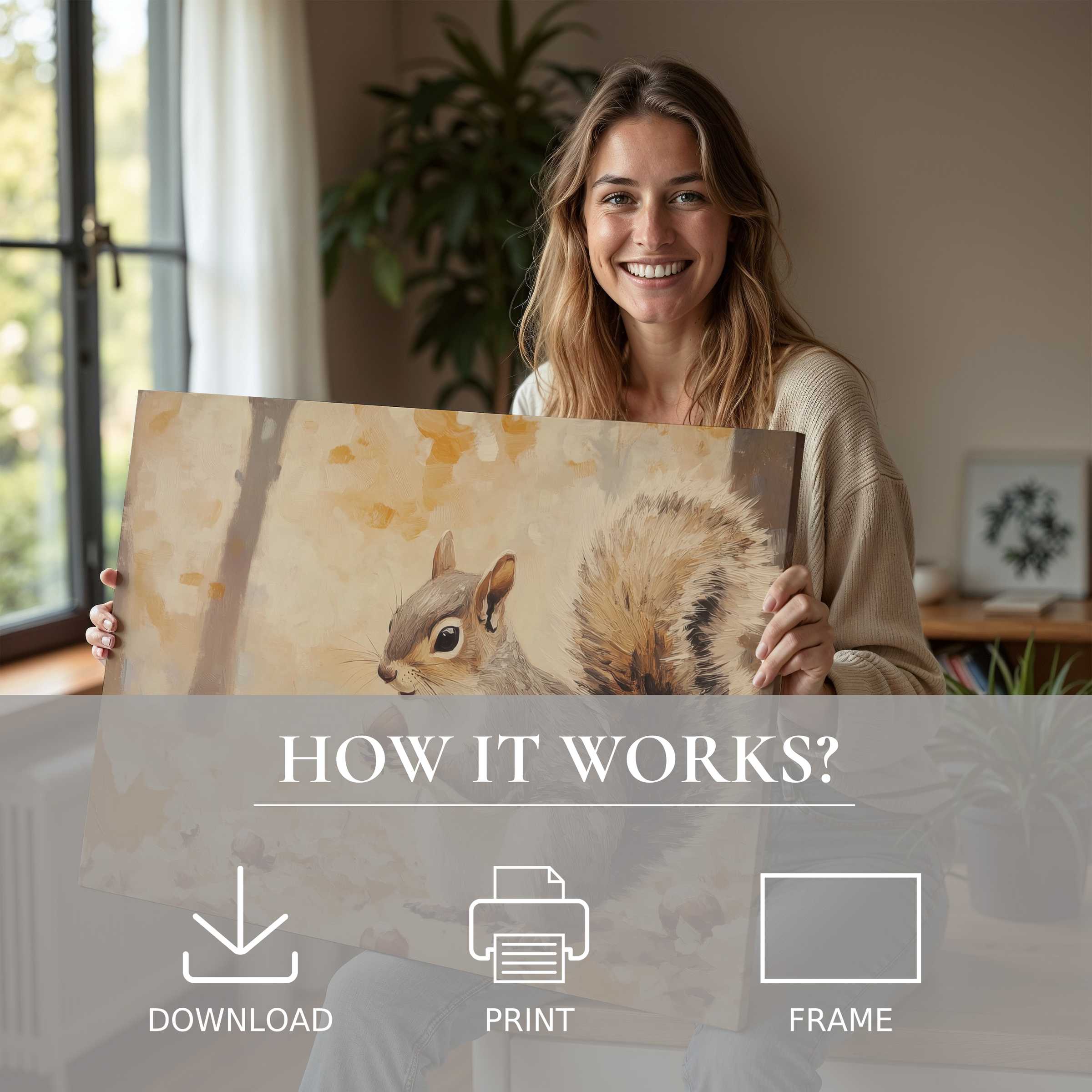 Warm fall digital art print bringing joy and calm to a stylish home, effortlessly elevating everyday living spaces