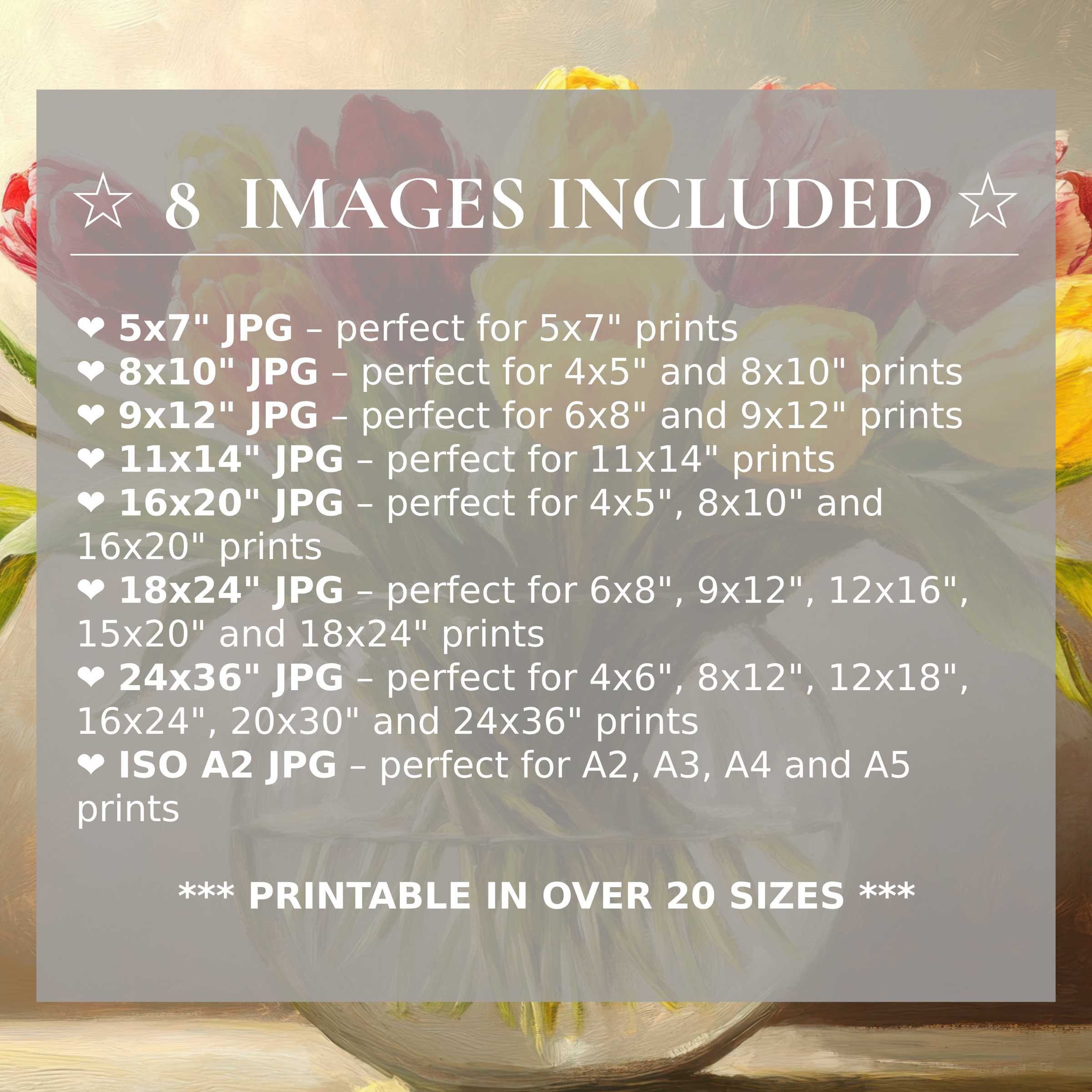 Floral digital print with radiant reds, yellows, and purples, offered in 8 high-quality sizes to elevate modern interiors with versatile luxury