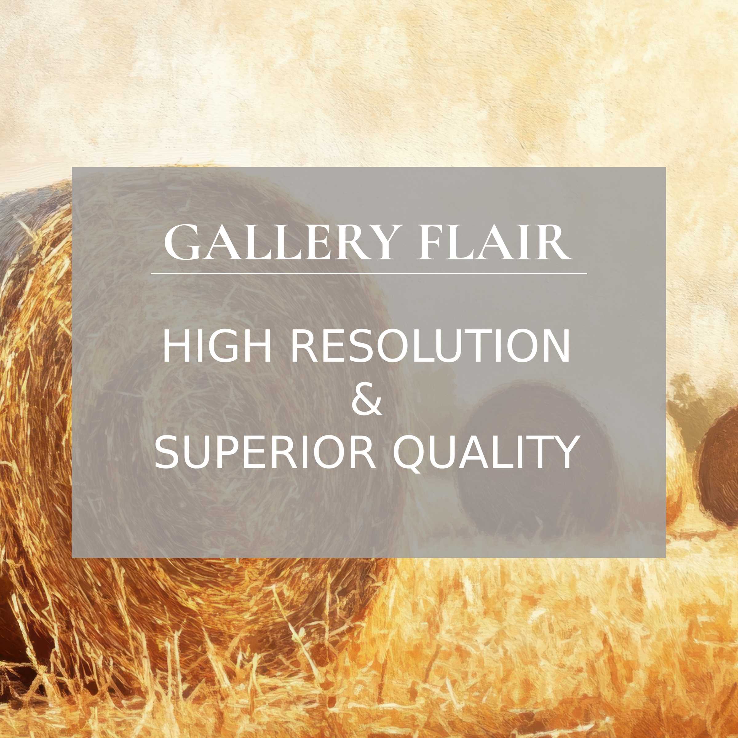 Elegant farmhouse Frame TV picture showcasing high-resolution, vivid hay bale textures with refined visual clarity