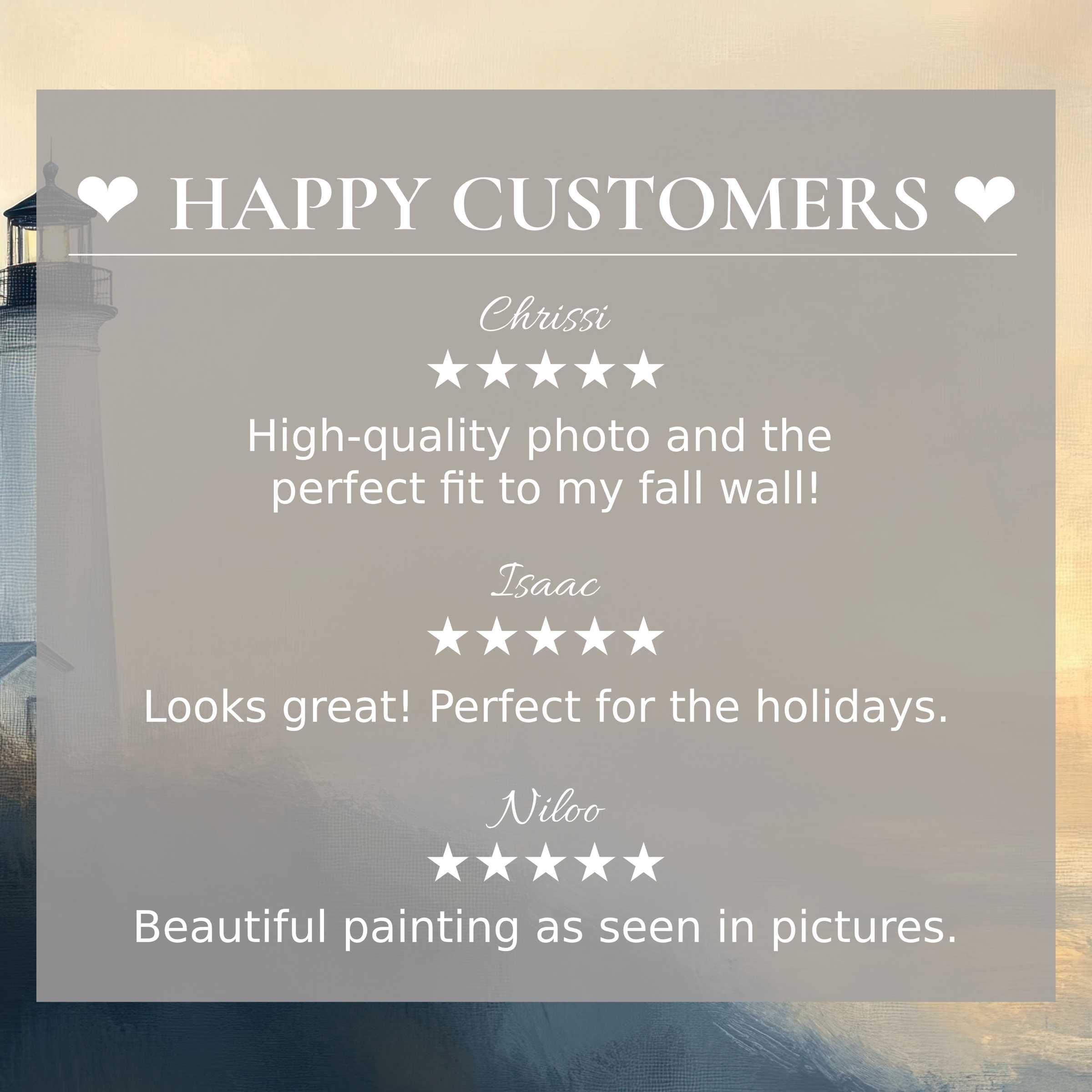 Elegant summer art for Frame TV with abstract sunset tones and trusted happy customer reviews displayed